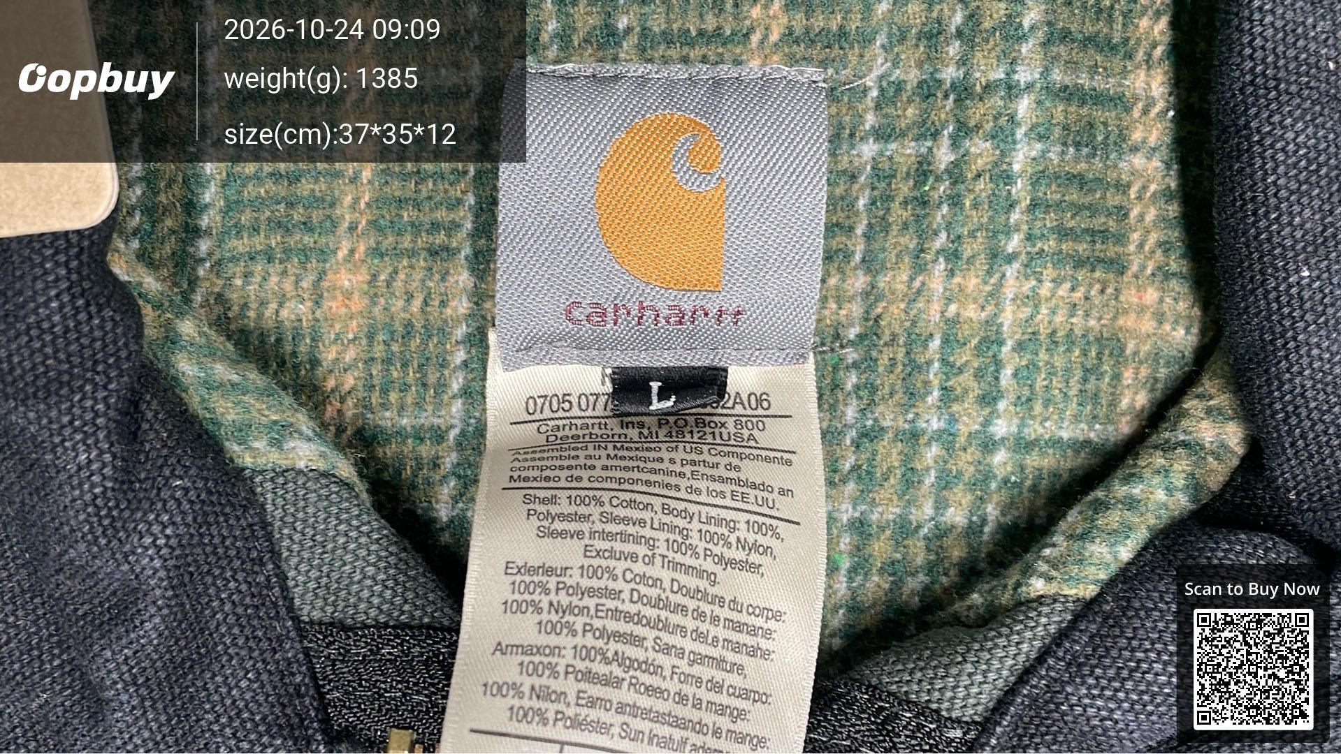 Foto QC 1 de Carhartt J97 Detroit Jacket Sandstone Duck Black