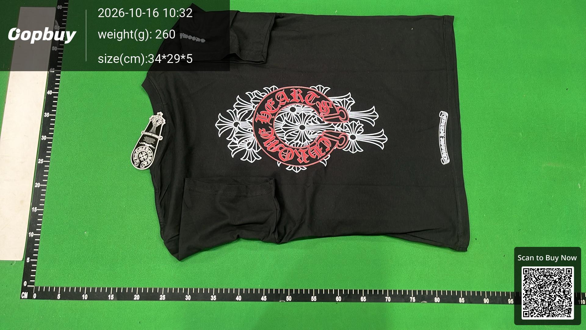 Foto QC 3 de Chrome Hearts T-shirt Horseshoe Logo Black