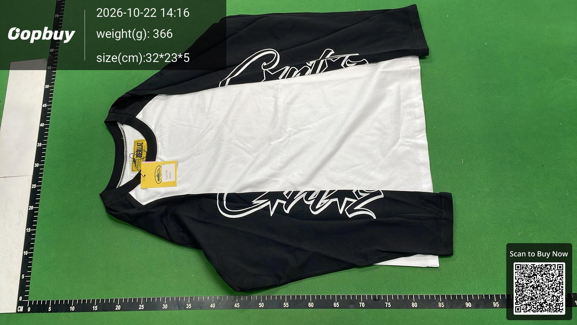 Foto QC 2 de Corteiz Allstarz Raglan Long-Sleeve T-shirt White Black