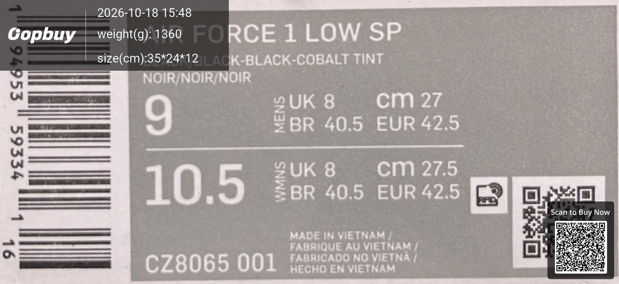 Foto QC 8 de Nike Air Force 1 Low SP Drake NOCTA Love You Forever Citron Tint CZ8065-800