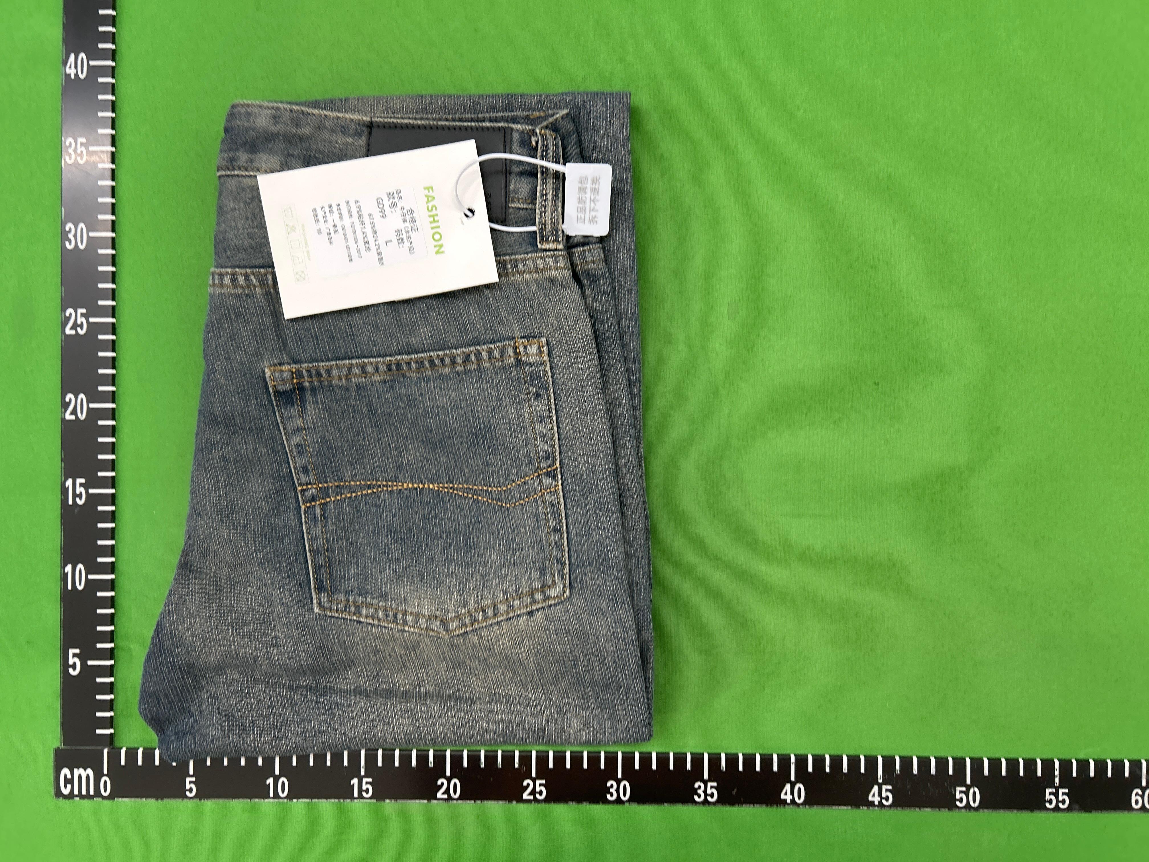 Foto QC 5 de Other 2025 Japan Okayama Slub Jeans Distressed Relaxed Bootcut Sunset Gradient Wash Blue
