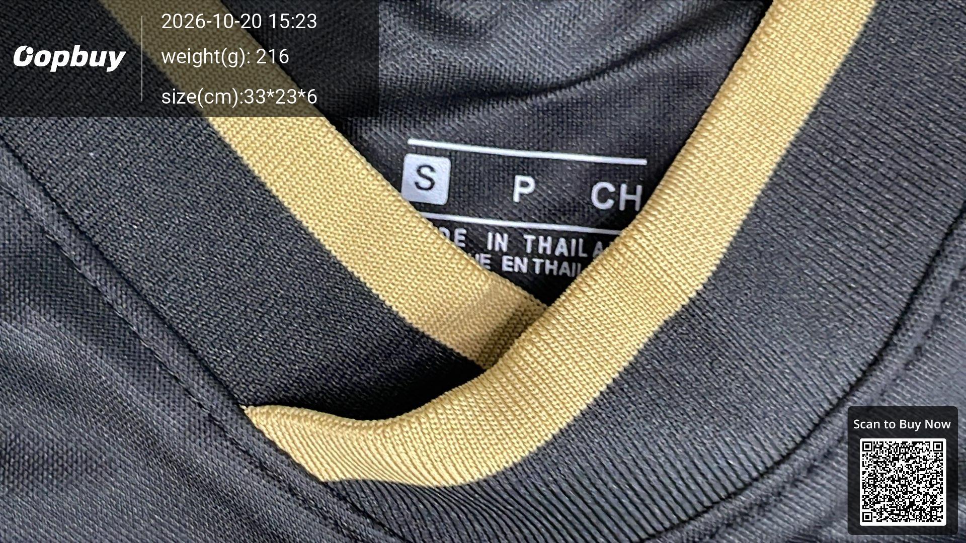 Foto QC 8 de Nike x FC Barcelona Retro 2020/21 Away Messi #10 Jersey Black Gold