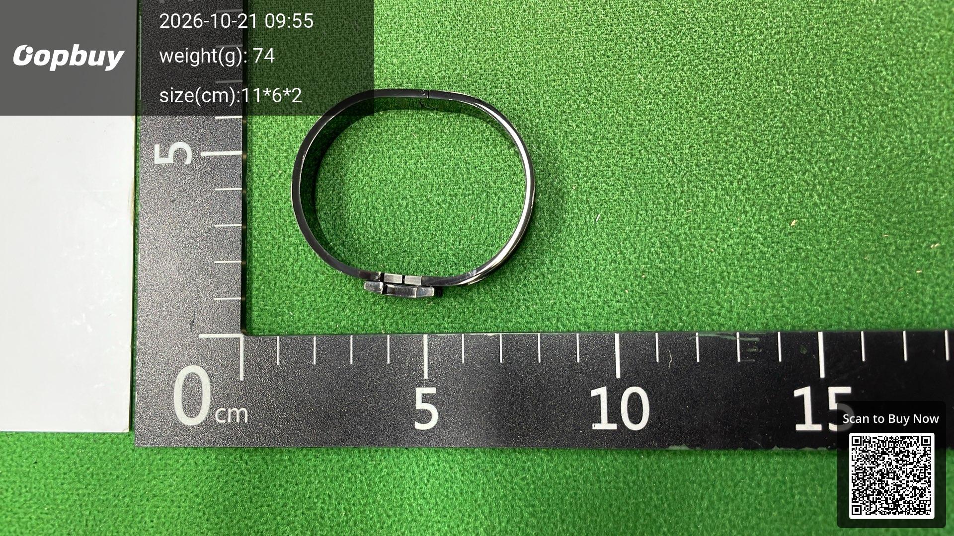 Foto QC 2 de Hermes Click H Bracelet Metal Enamel Black