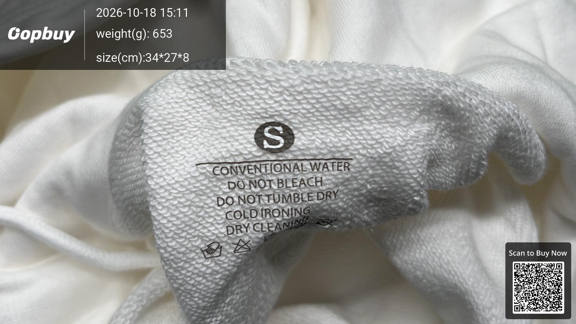 Foto QC 1 de Comme des Garcons CDG Logo Cotton Hoodie Black