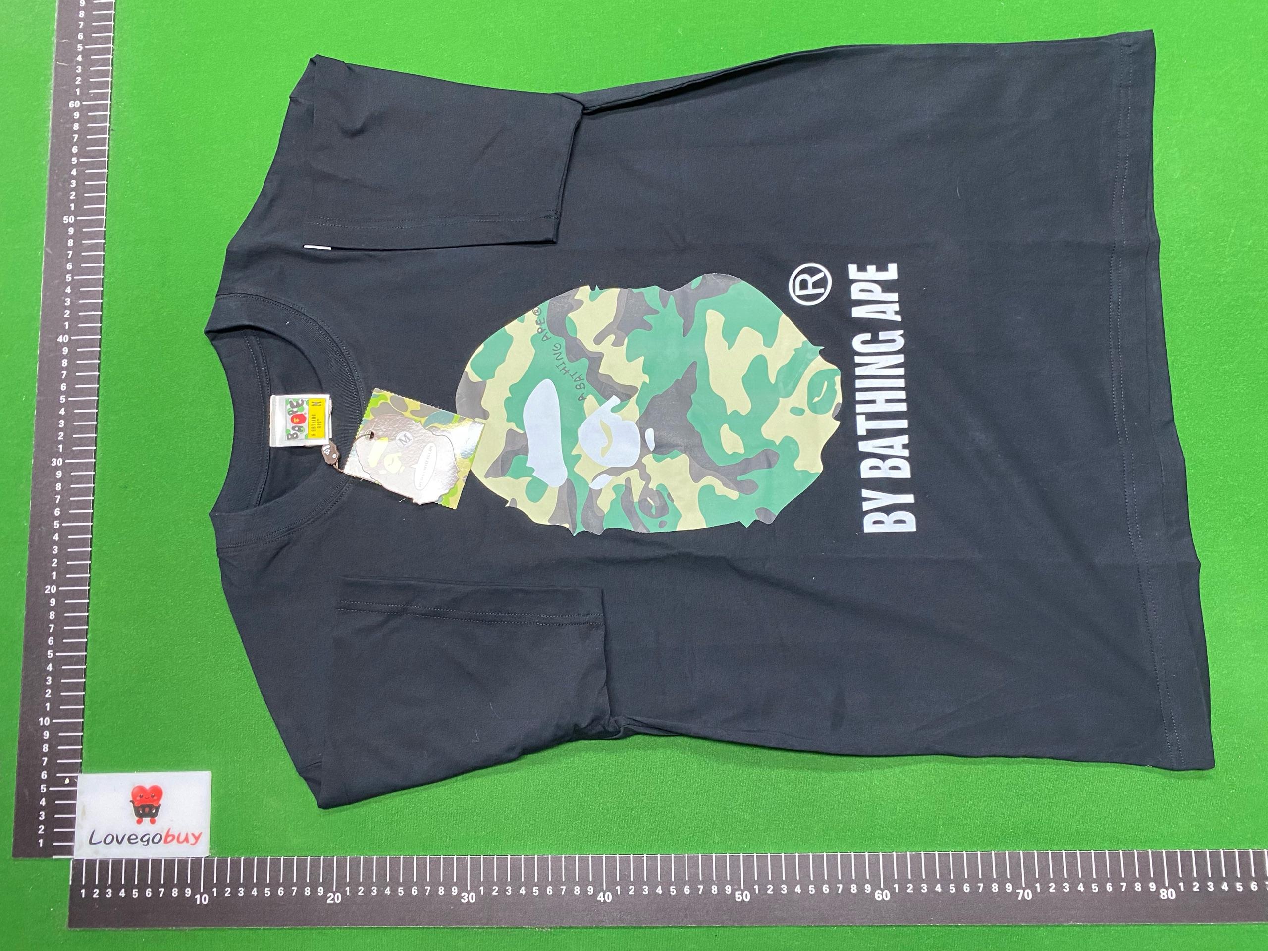 Foto QC 8 de BAPE Baby Milo T-shirt Sleeping Camo Ape Head Black