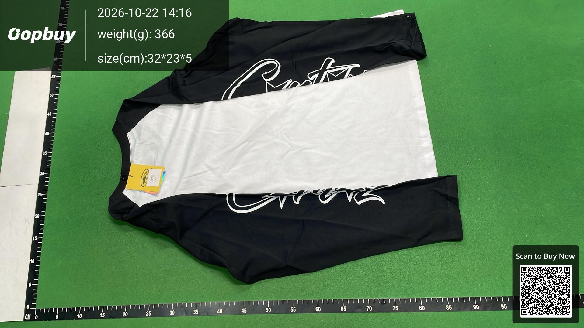 Foto QC 3 de Corteiz Allstarz Raglan Long-Sleeve T-shirt White Black