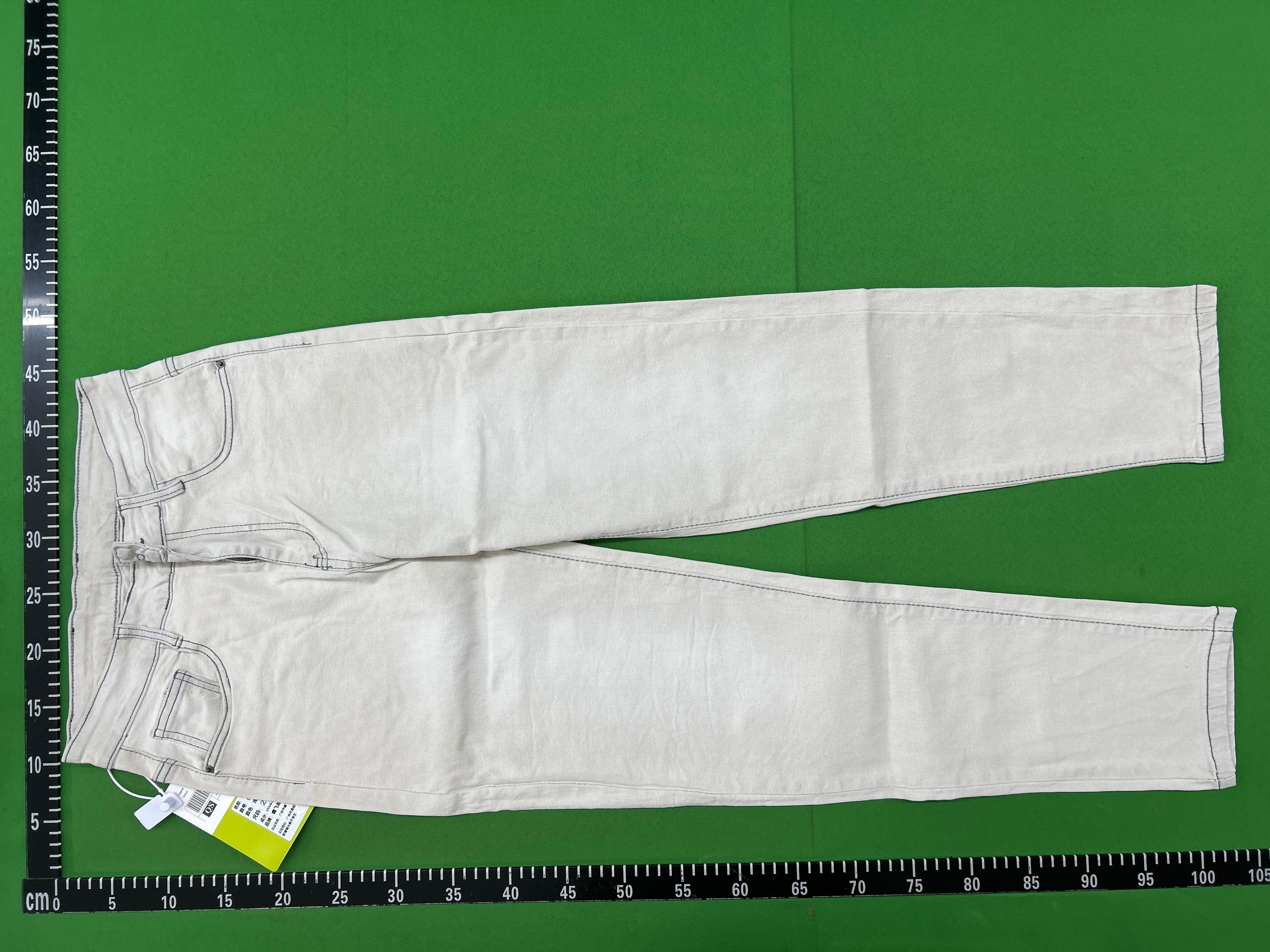 Foto QC 2 de Saint Laurent Jeans YSL Embroidered Logo Slim Off White
