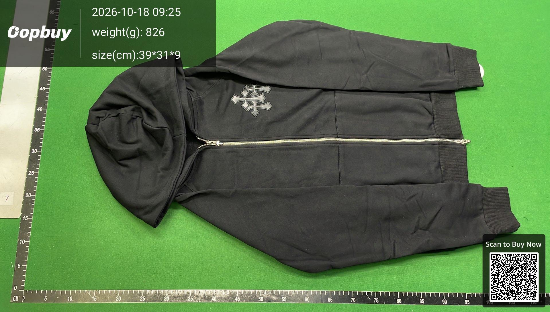 Foto QC 2 de Chrome Hearts Los Angeles Zip Up Hoodie Jacket Black