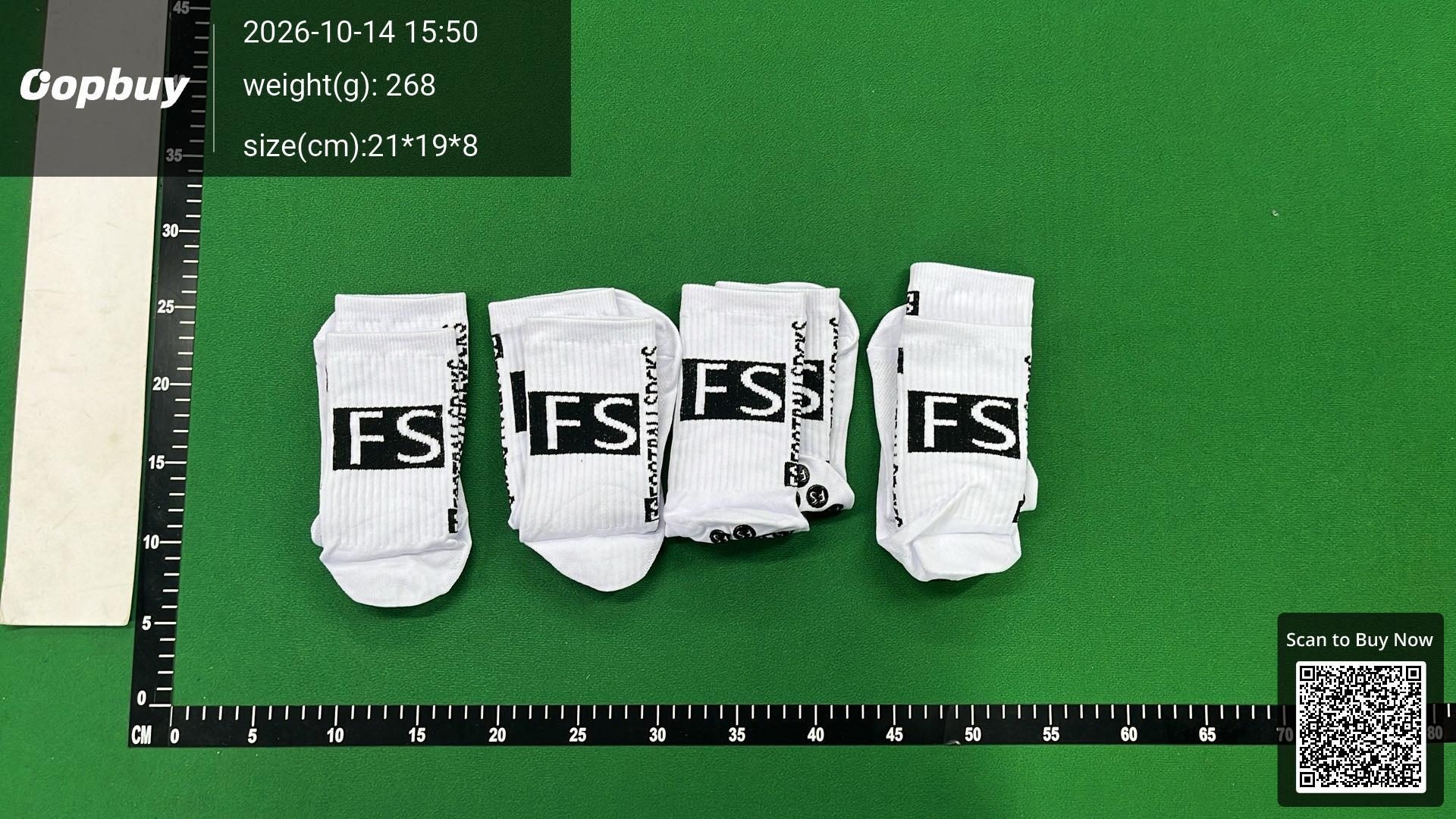 Foto QC 5 de FS Crew Socks Non-Slip Silicone Grips Grey