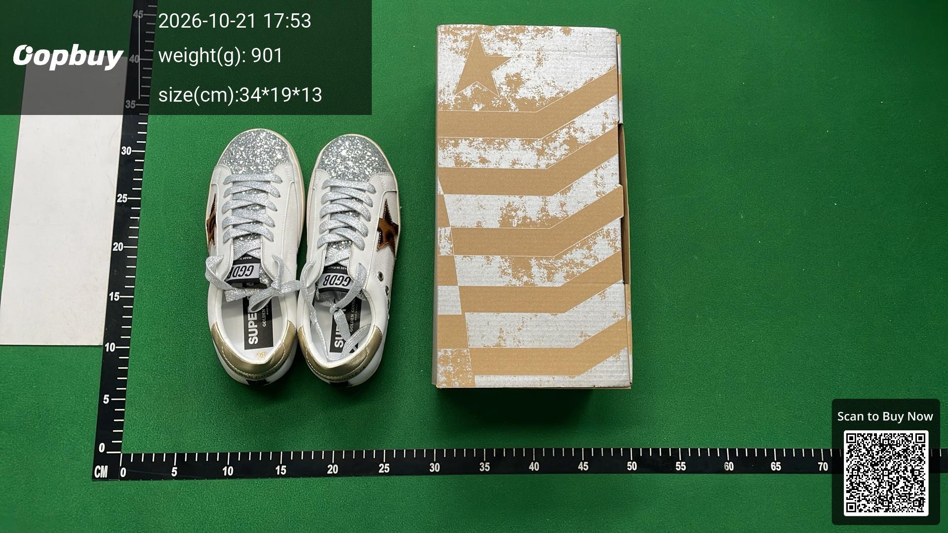 Foto QC 1 de Golden Goose Super-Star Leather Sneakers Distressed White Black
