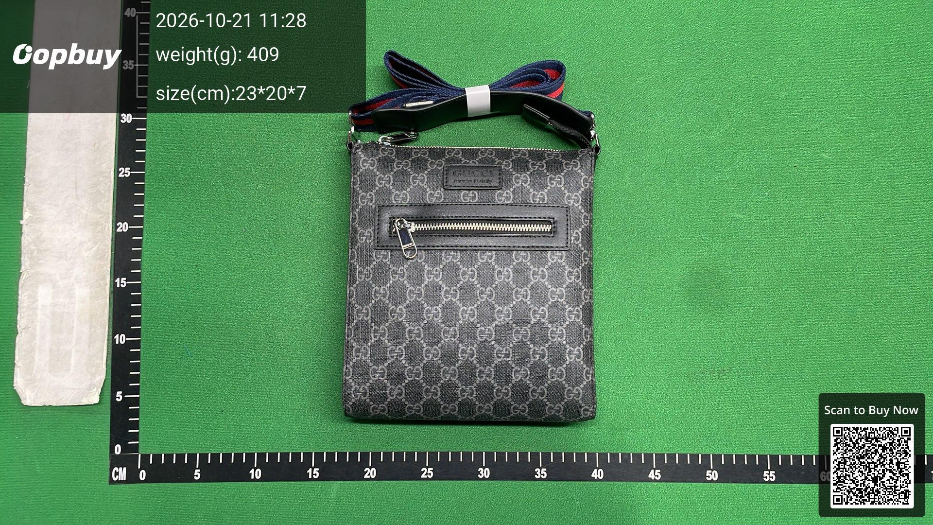 Foto QC 4 de Gucci Messenger Bag Small Black/Grey GG Supreme Canvas