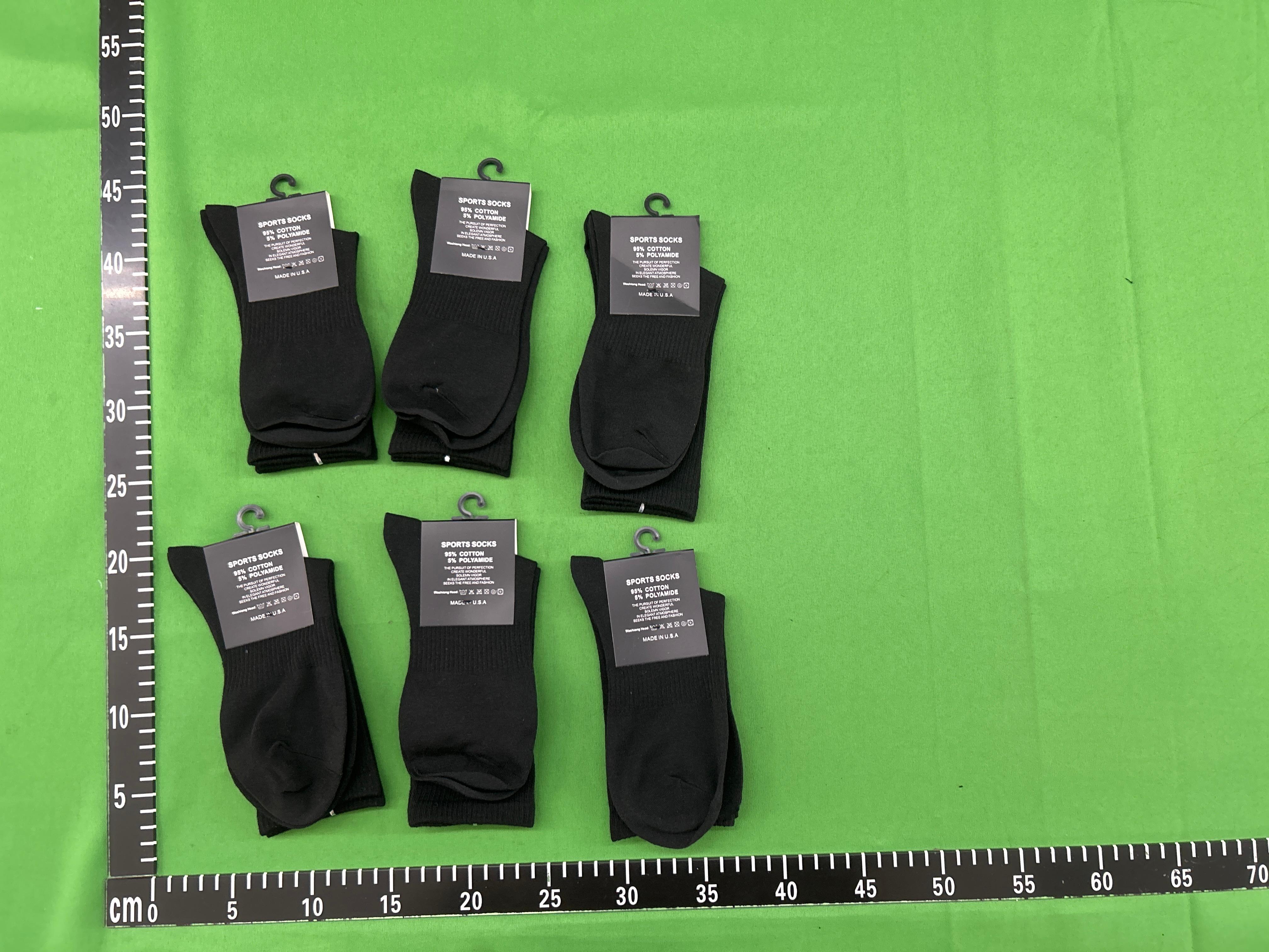 Foto QC 6 de Other Crew Socks Hook Graphic Black White
