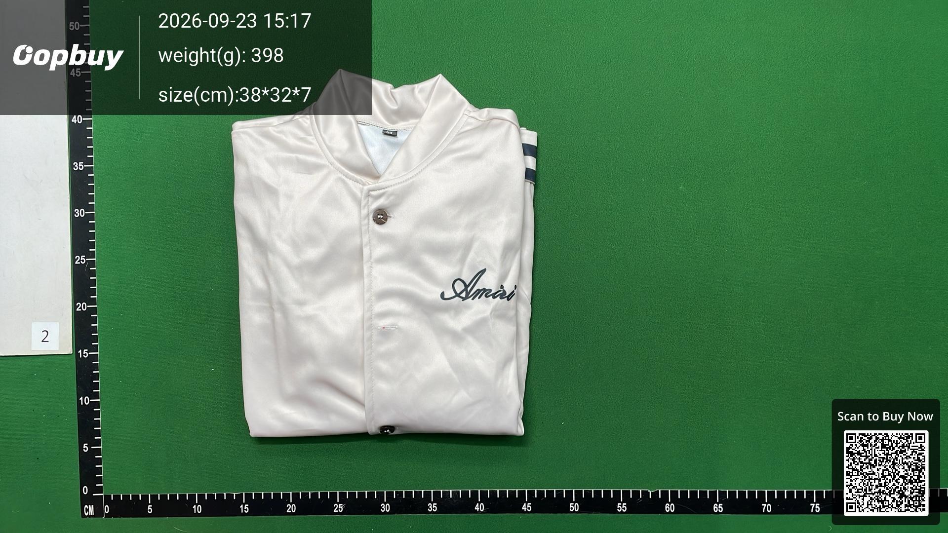 Foto QC 8 de AMIRI Bone Varsity Jacket Beige