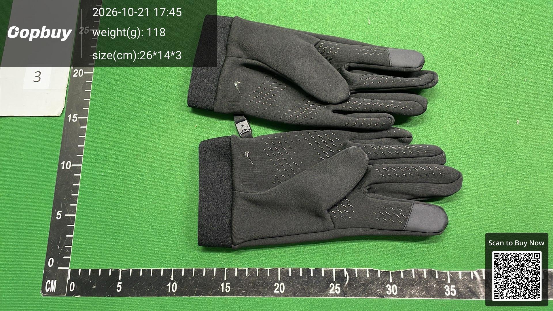 Foto QC 5 de Corteiz Leather Gloves Black