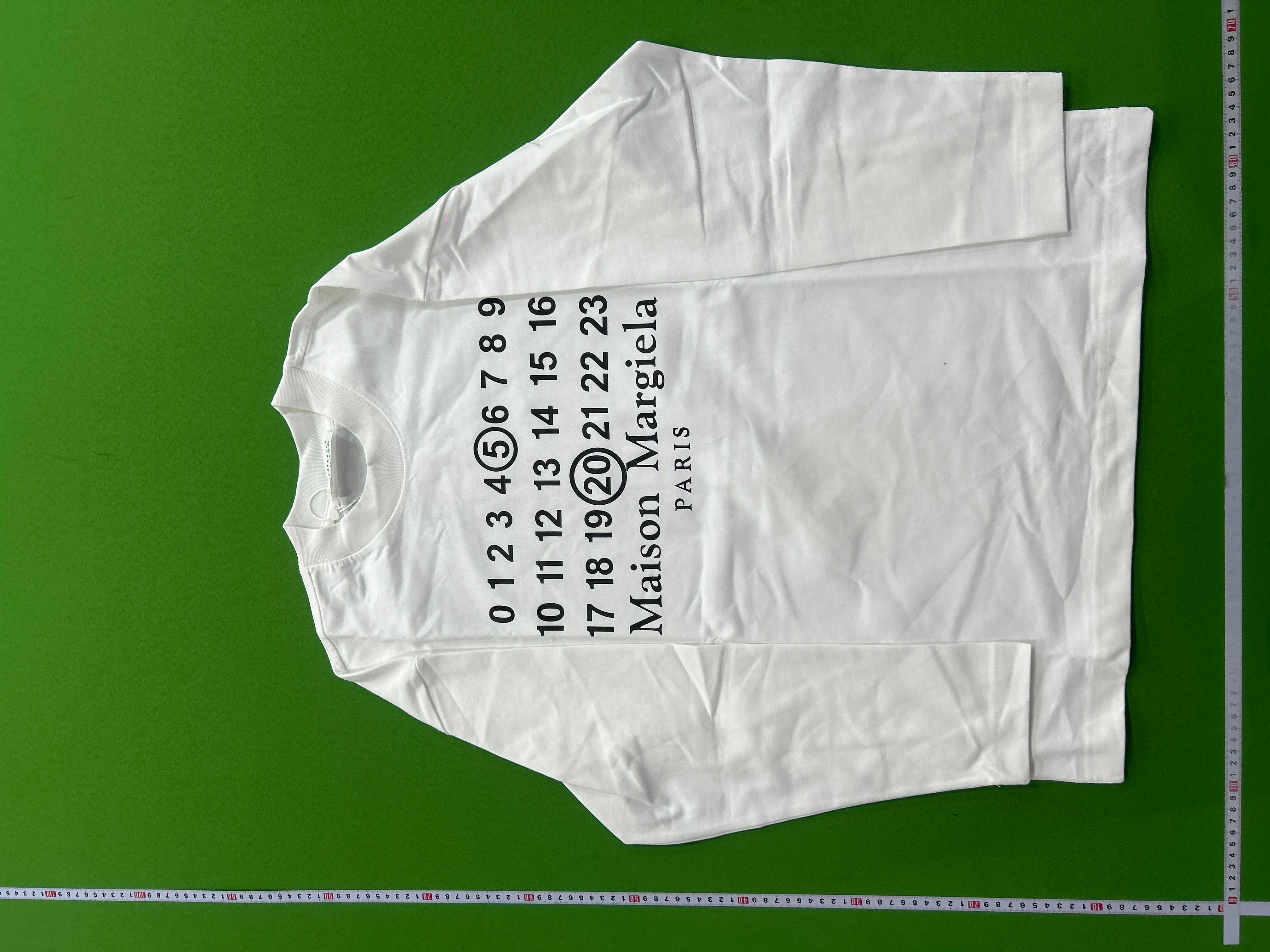 Foto QC 3 de Maison Margiela Numeric Logo Long Sleeve T-shirt White