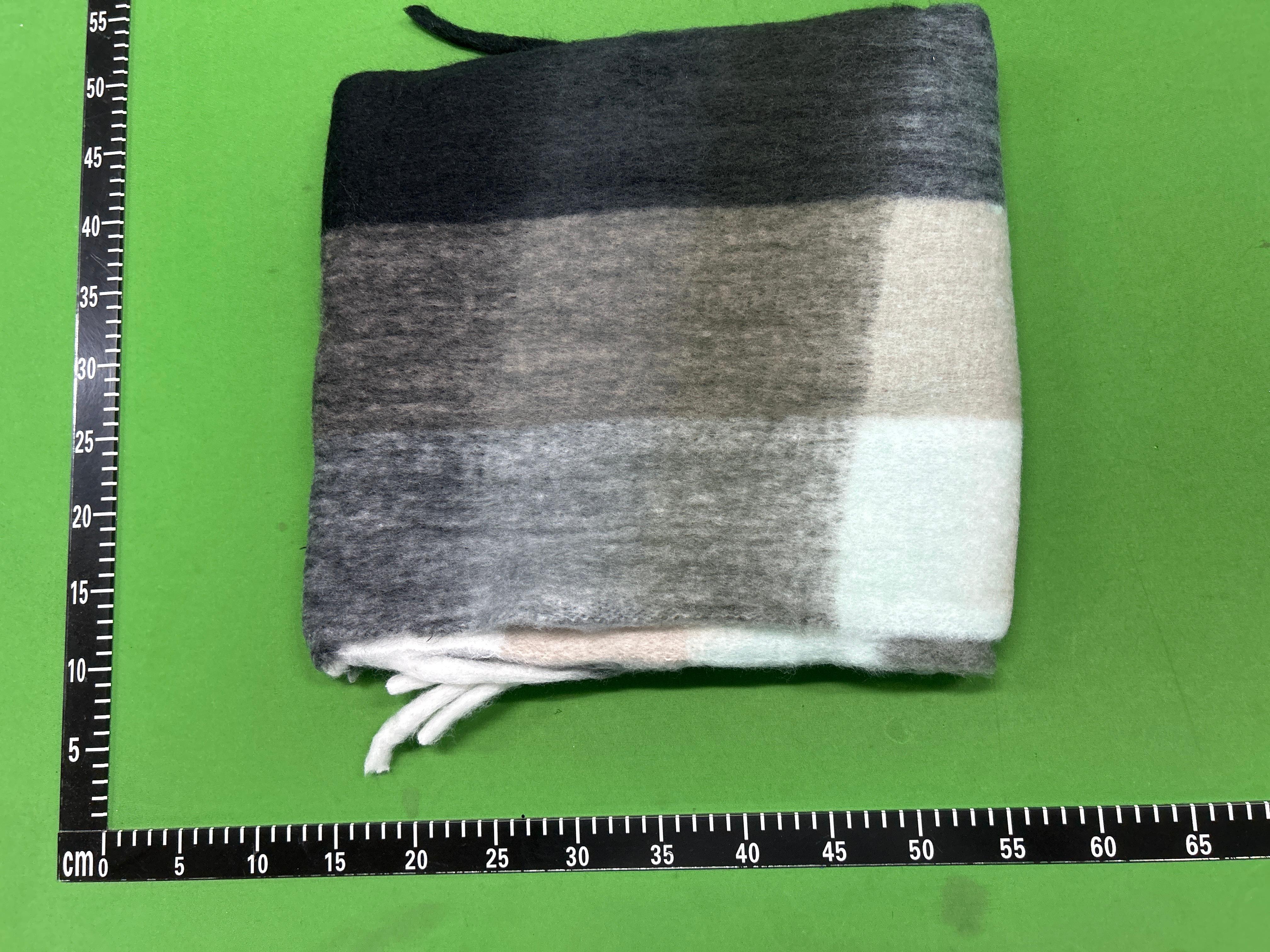 Foto QC 6 de Acne Studios Mohair Checked Scarf Light Blue/White/Powder Blue