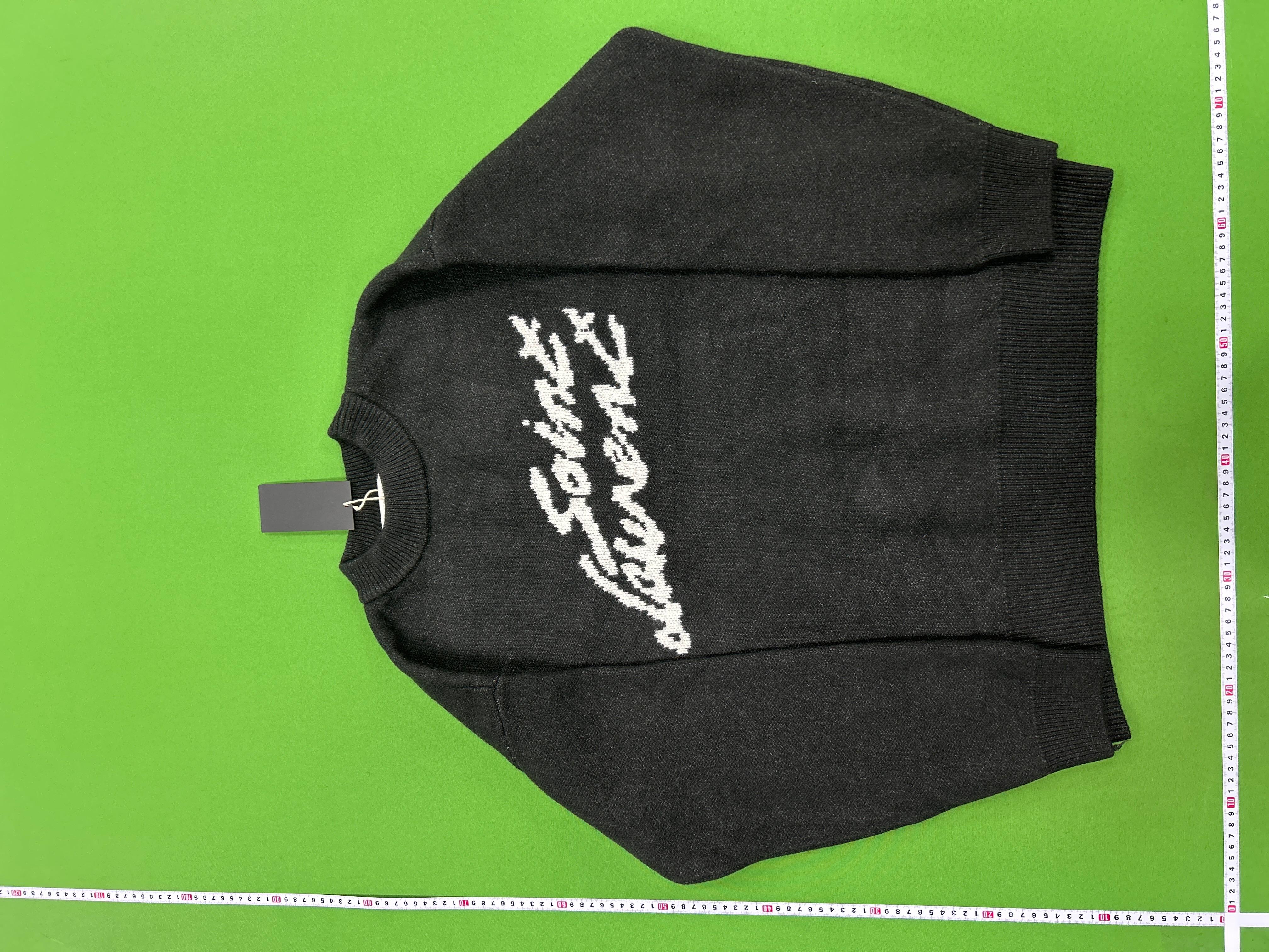 Foto QC 2 de Saint Laurent Crewneck Sweater Mohair Wool Script Logo Black