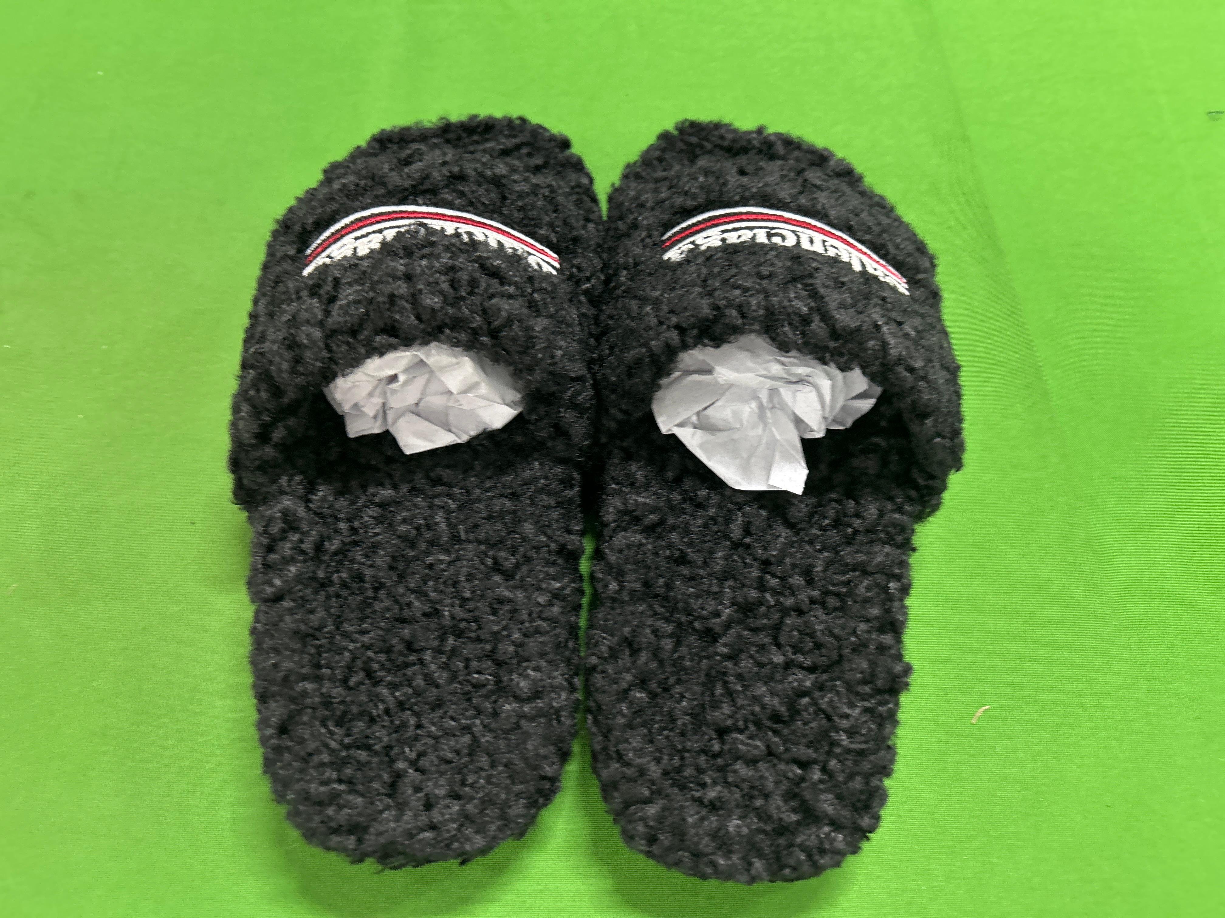 Foto QC 3 de Balenciaga Furry Slide Faux Shearling Political Campaign Chataigne