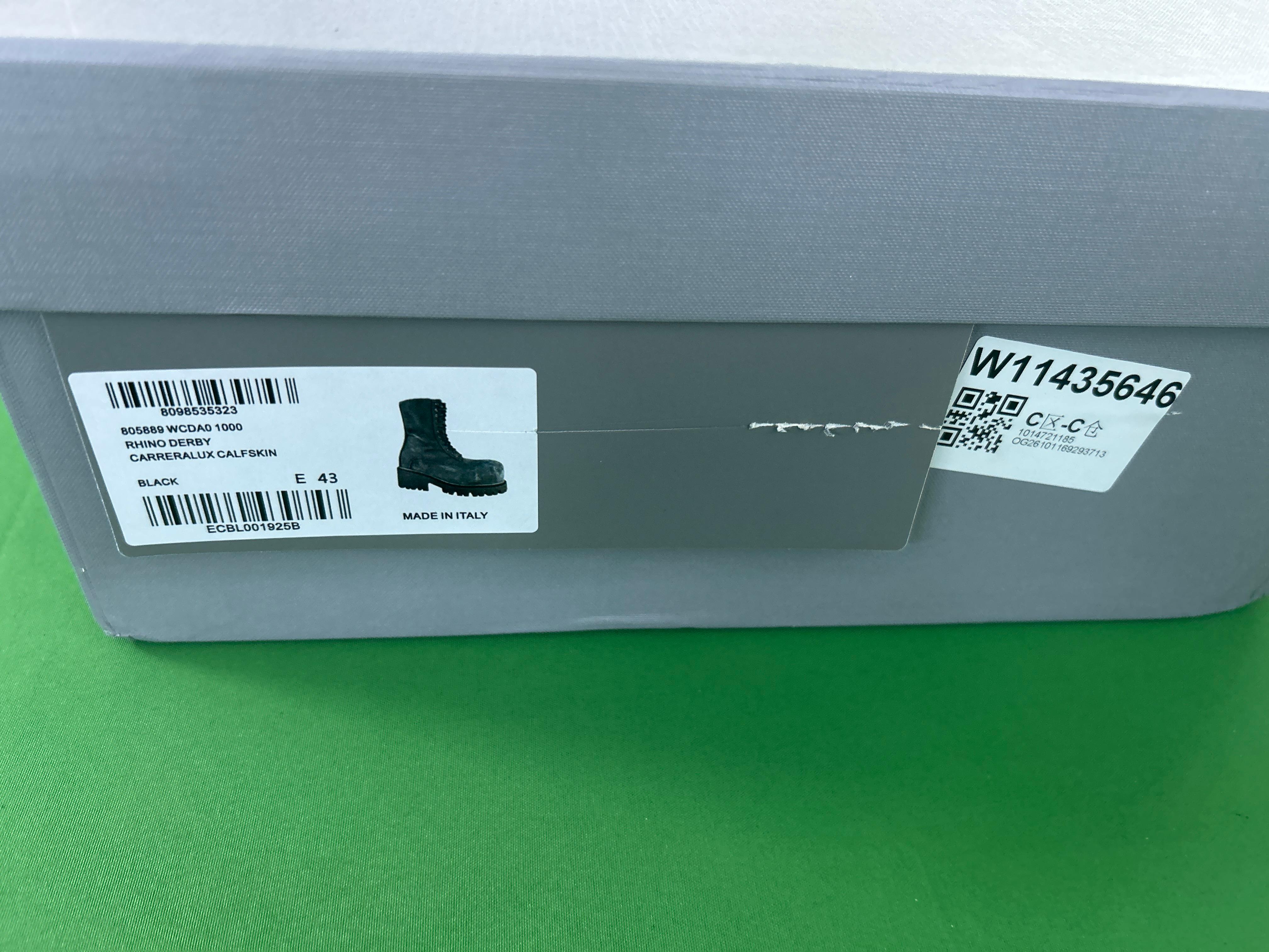 Foto QC 8 de Balenciaga Bulldozer Leather Lace-Up Platform Boots Black