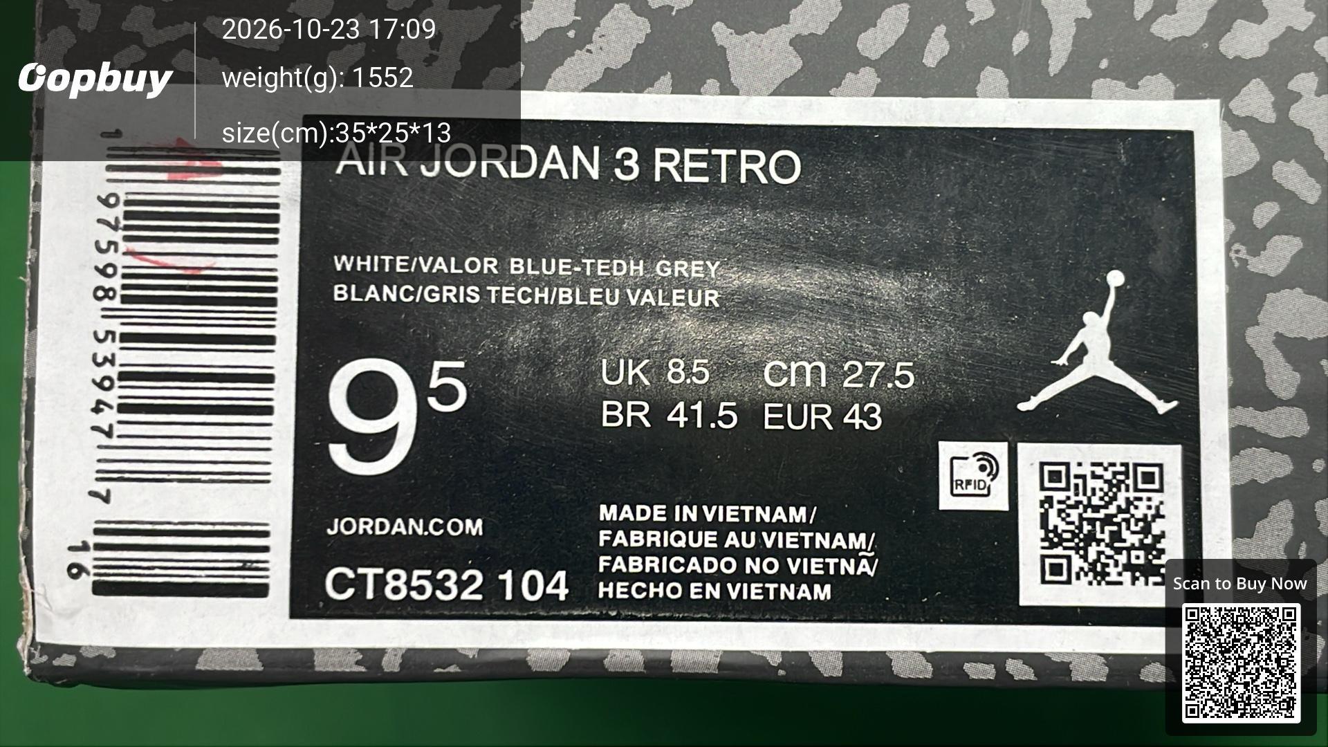 Foto QC 2 de Jordan 3 Retro Black Cat CT8532-001