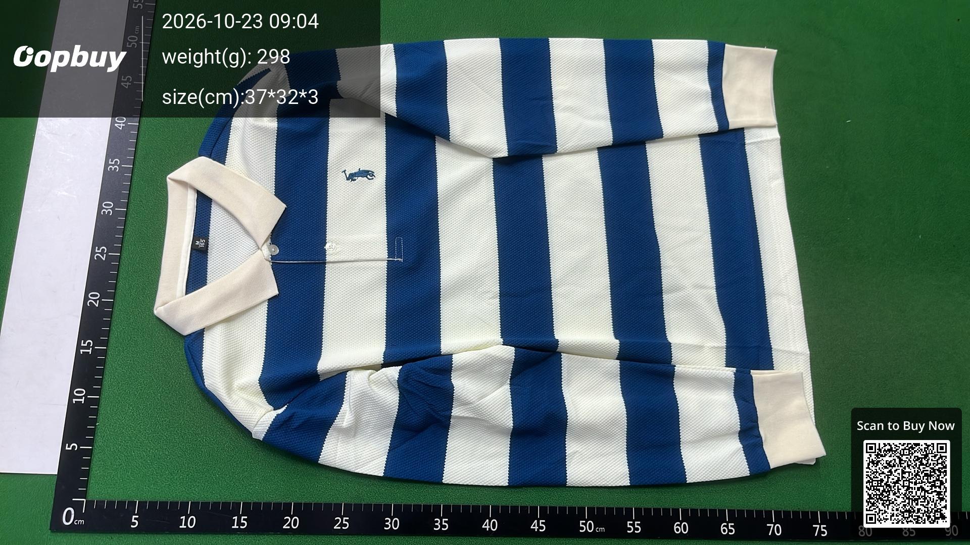 Foto QC 2 de Polo Ralph Lauren Shirt Striped Long-Sleeve Blue Cream