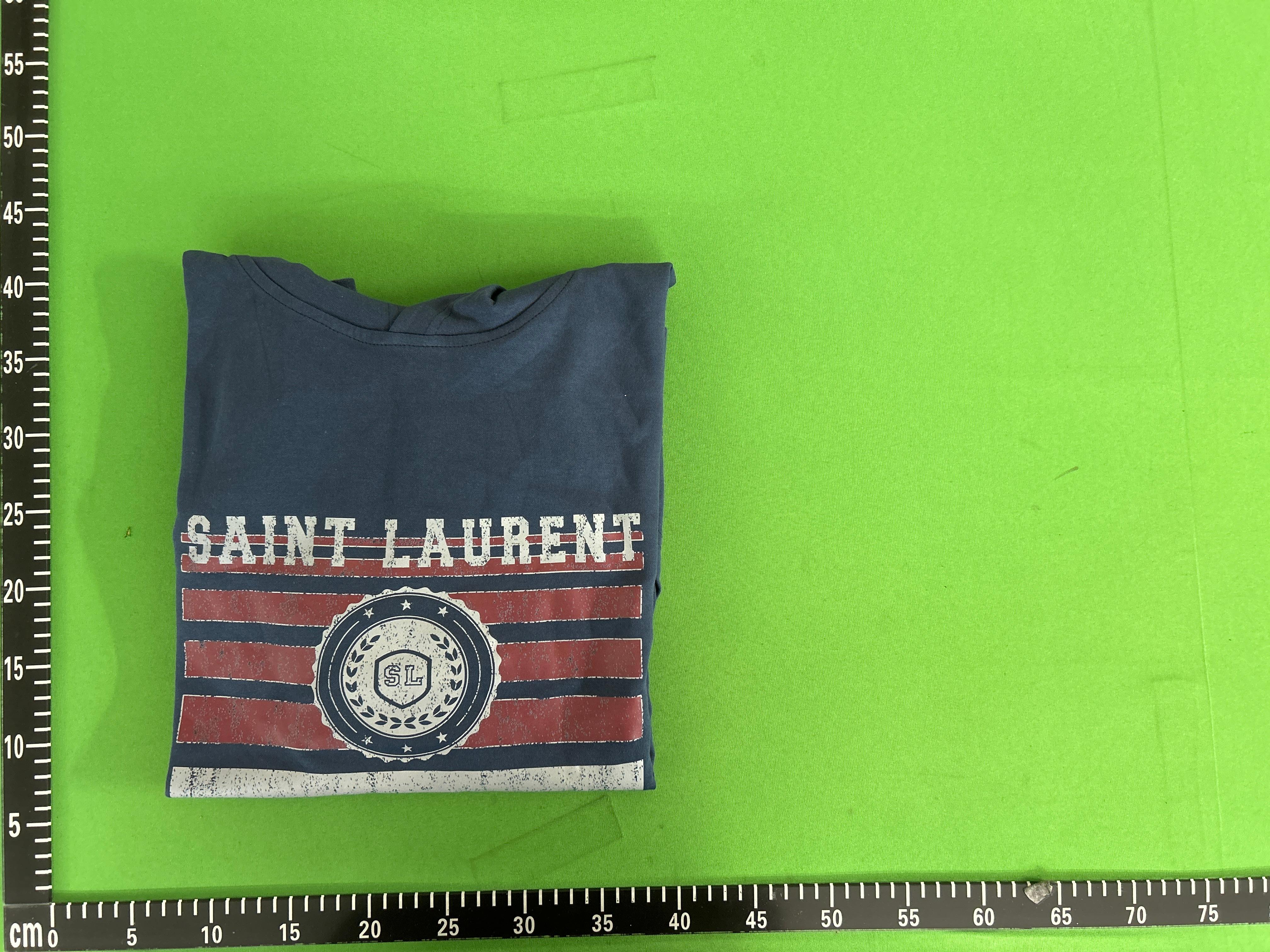 Foto QC 2 de Saint Laurent Sweater Distressed Flag Logo Dark Grey