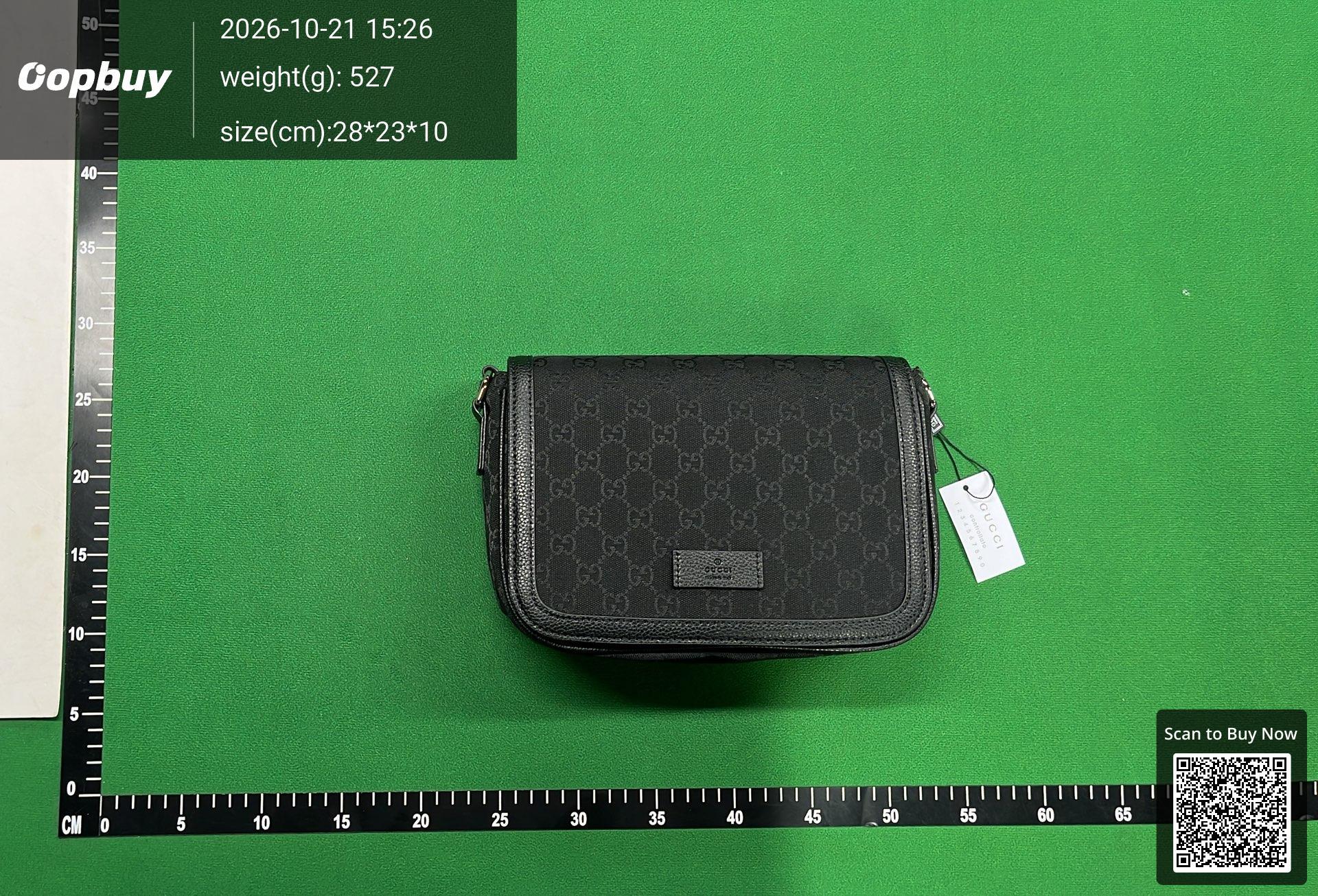 Foto QC 1 de Gucci Messenger Bag Black GG Canvas