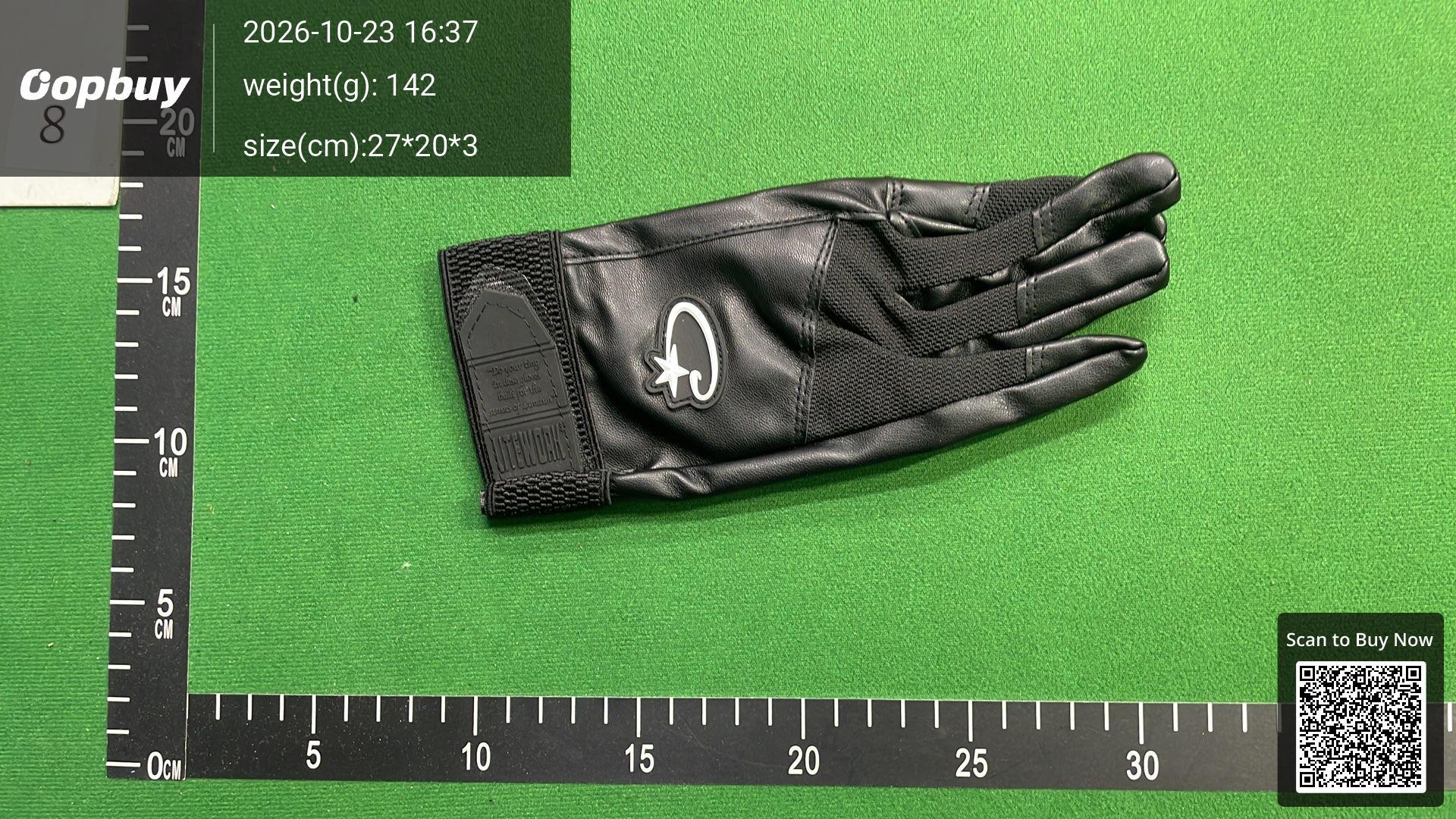 Foto QC 1 de Corteiz Leather Gloves Black
