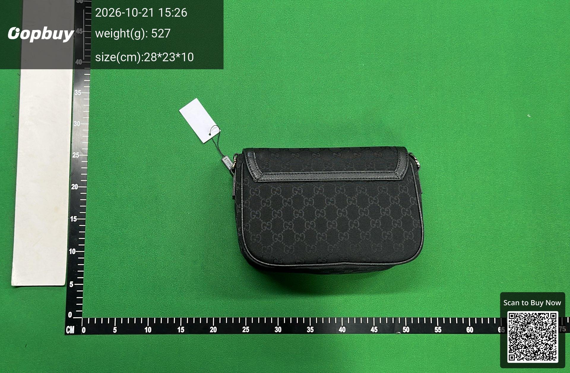 Foto QC 2 de Gucci Messenger Bag Black GG Canvas
