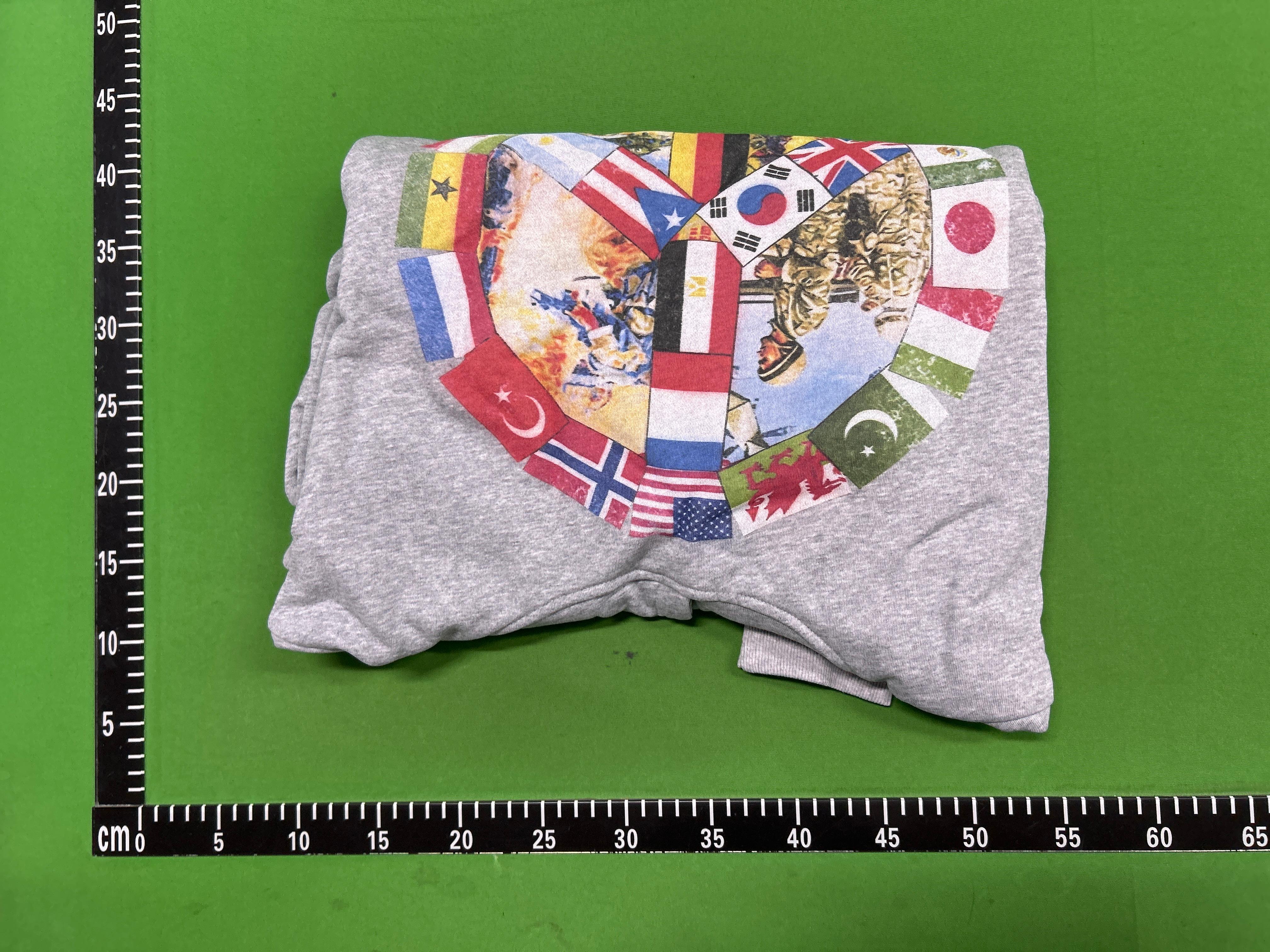 Foto QC 6 de PeaceinWar Hoodie Star Circle Skull Print Navy Blue