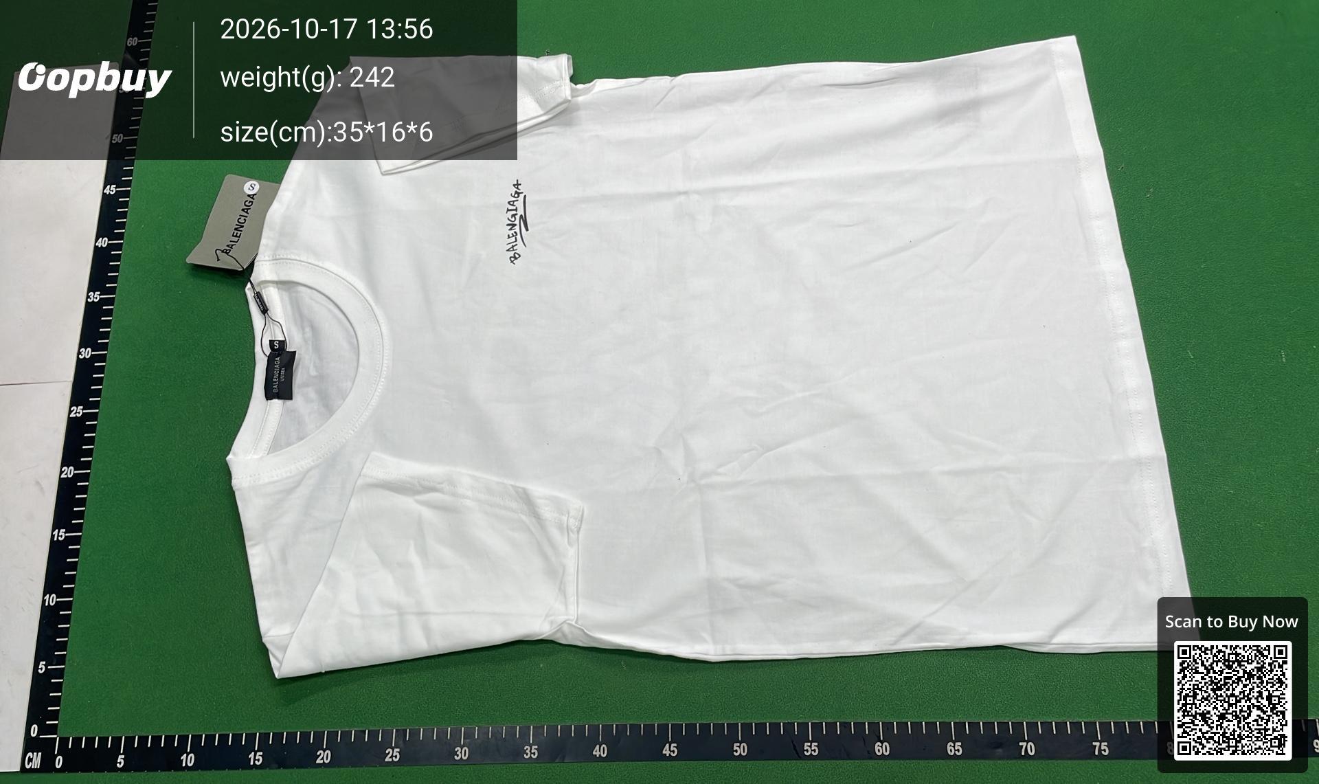 Foto QC 6 de Balenciaga T-shirt Spray Paint Logo White