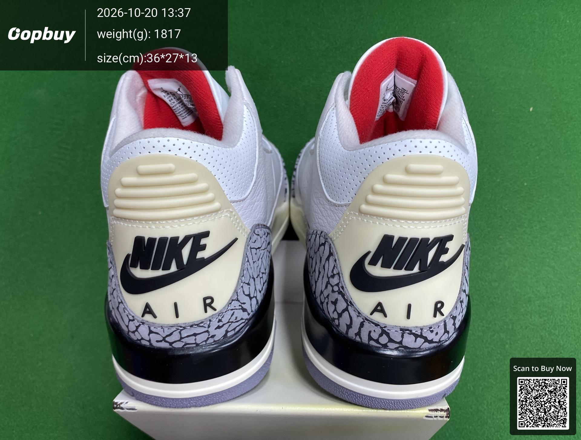 Foto QC 3 de Jordan 3 Retro White Cement Reimagined DN3707-100