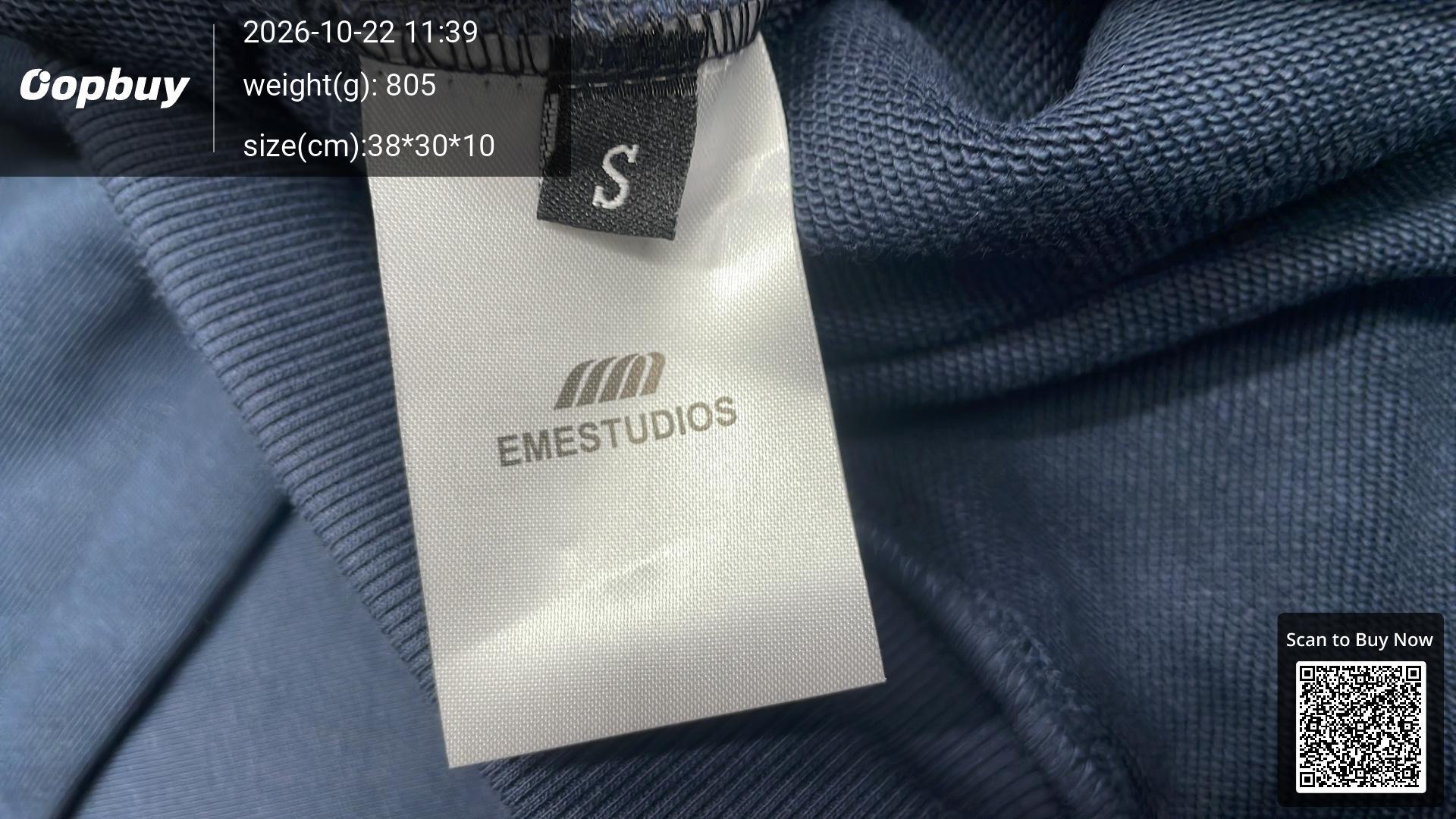 Foto QC 5 de Emestudios Boxy Heavyweight Hoodie Grey