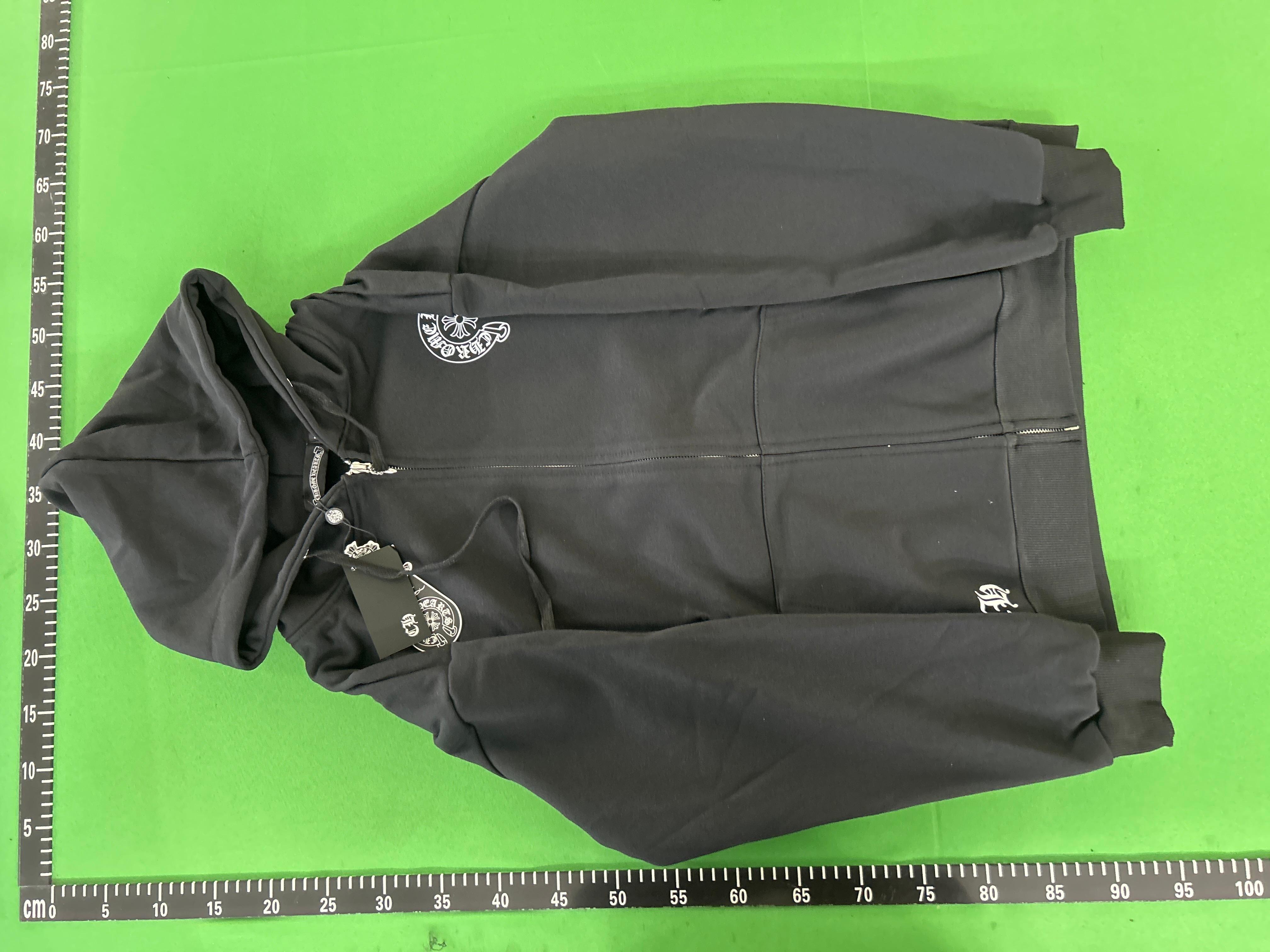 Foto QC 4 de Chrome Hearts Horse Shoe Hooded Jacket Logo Print Black