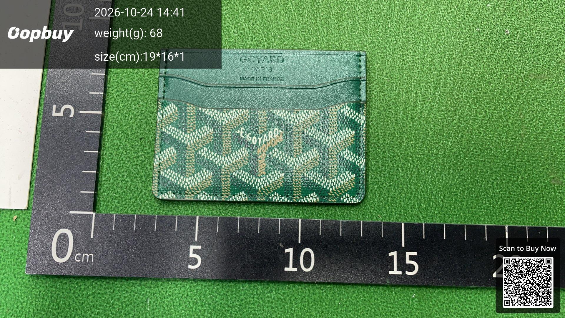 Foto QC 7 de Goyard Insert Victoire Card Wallet Goyardine Sky Blue
