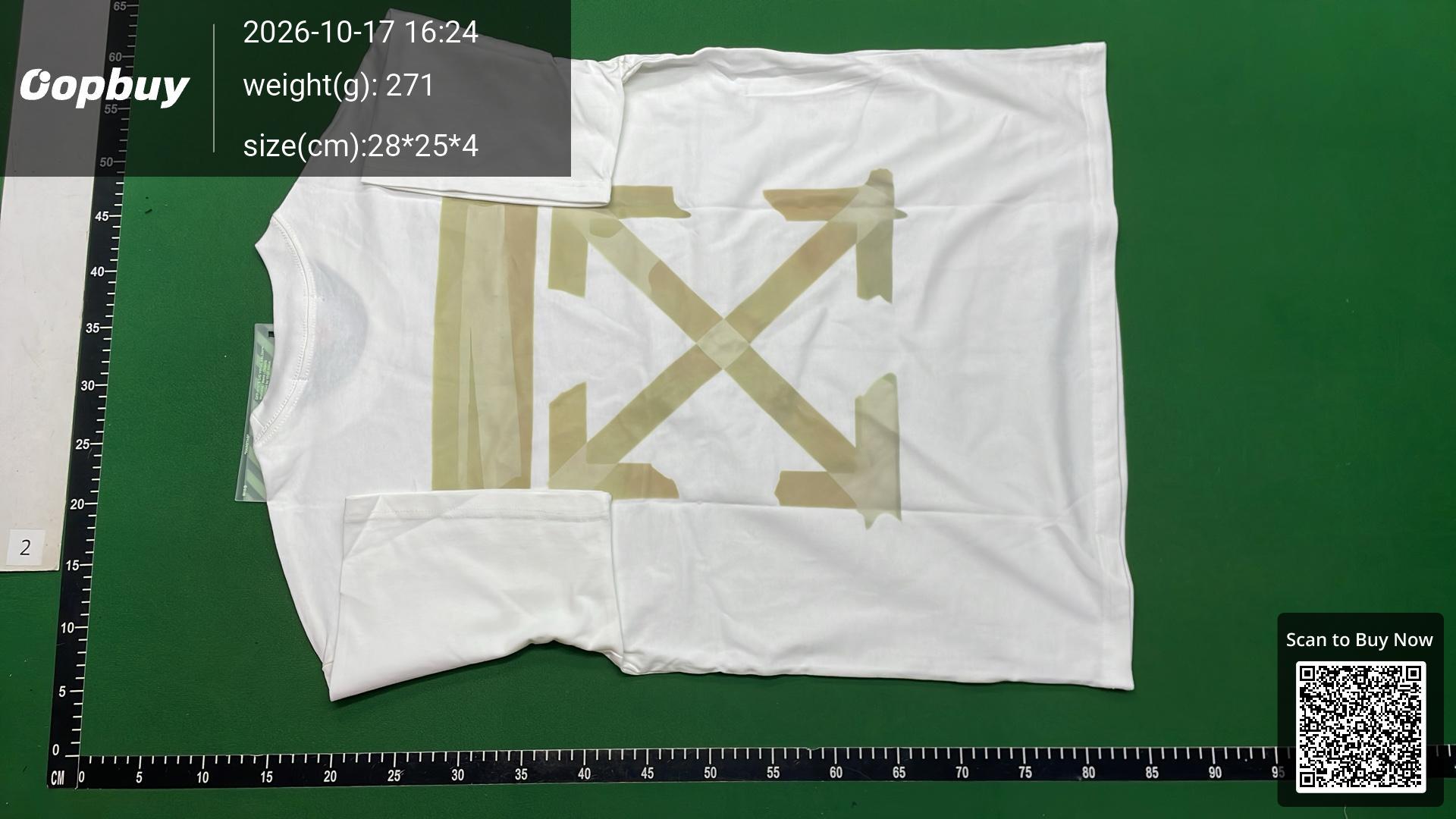 Foto QC 7 de Off-White T-shirt Spray Paint Arrows "99" Black Pink