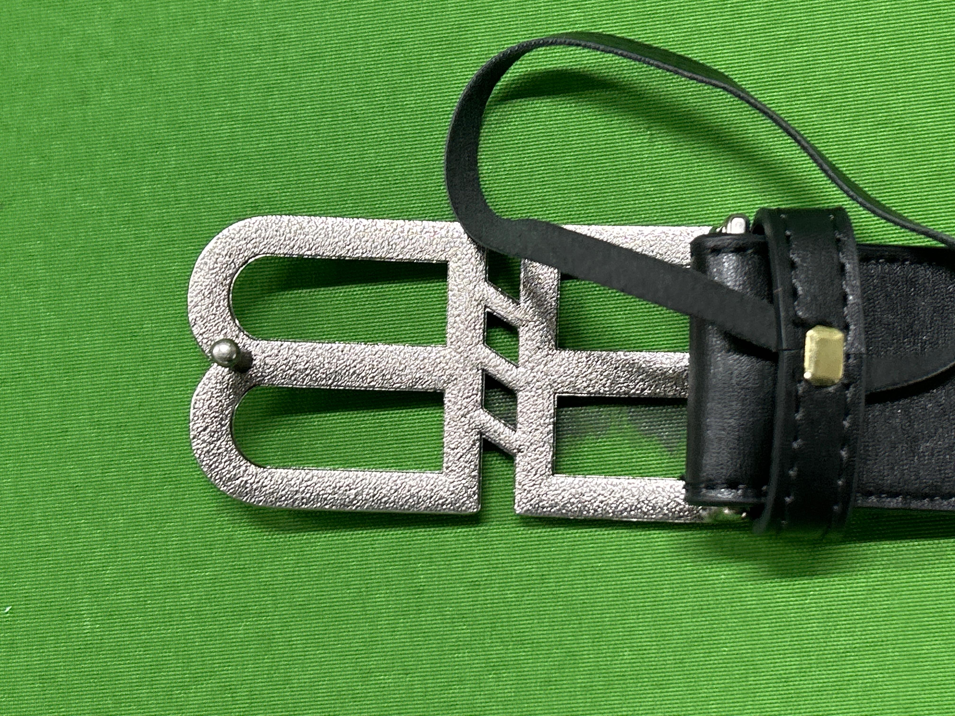 Foto QC 4 de Balenciaga BB Thin Belt Black