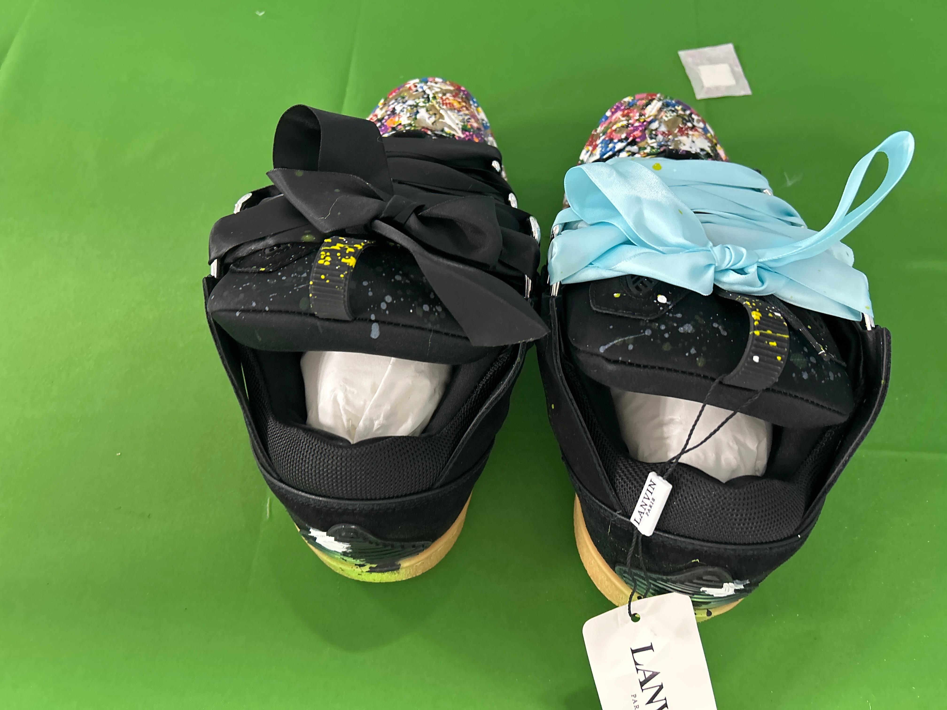 Foto QC 3 de Lanvin Curb Sneakers Leather Leopard Zebra Animal Print