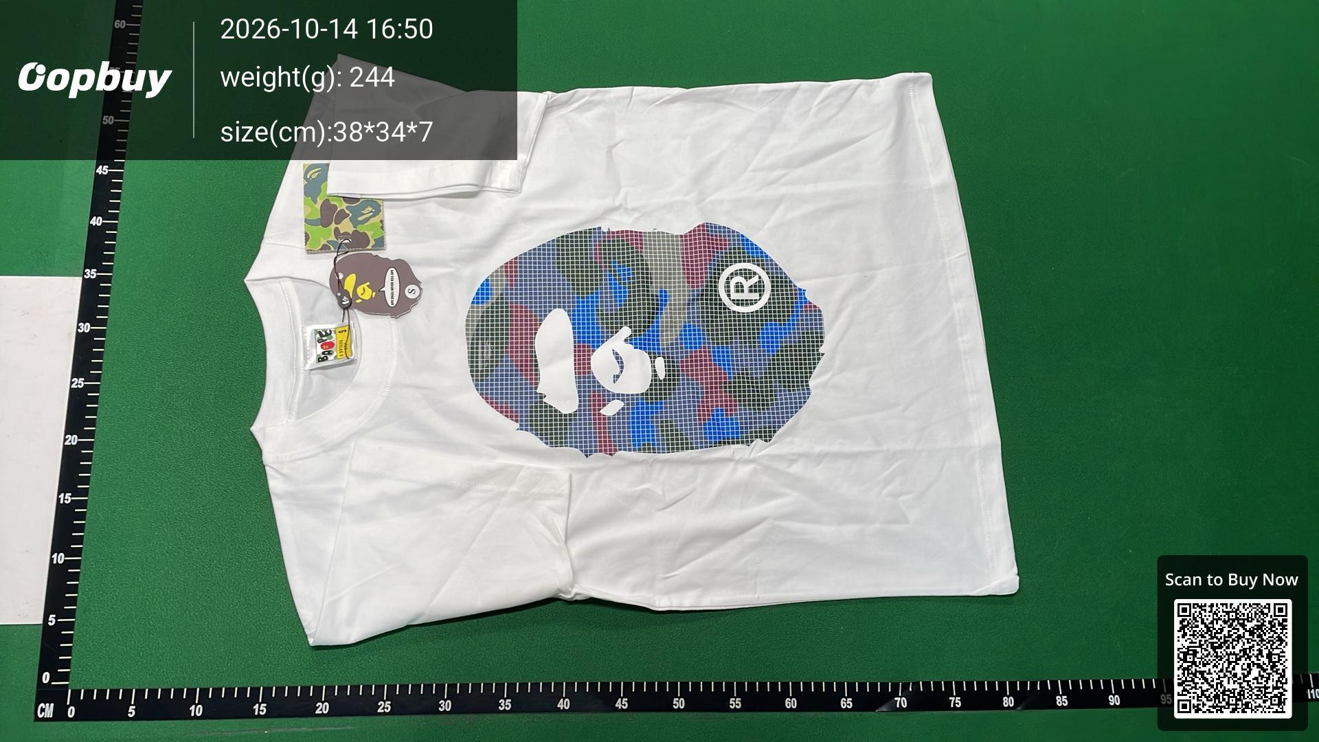 Foto QC 1 de BAPE A Bathing Ape Collegiate Ape Head T-shirt White