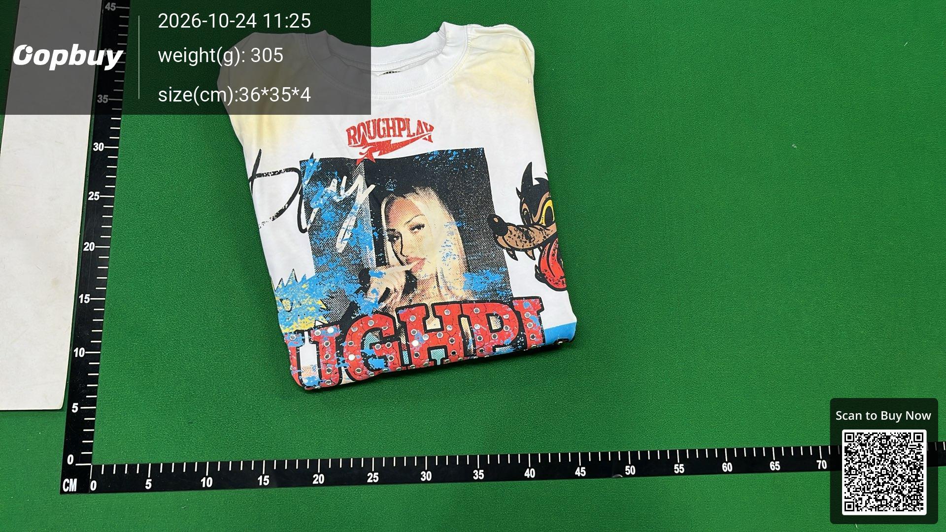 Foto QC 8 de RoughPlay Skeleton Skateboard Graphic Rhinestone T-shirt Yellow