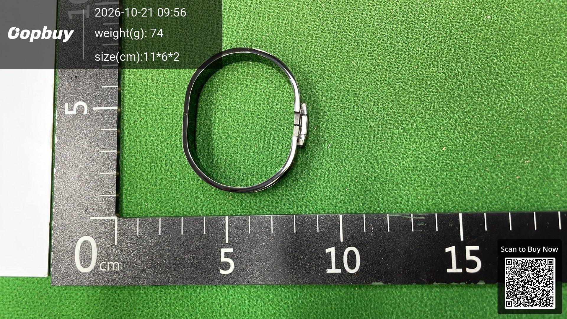 Foto QC 3 de Hermes Click H Bracelet Metal Enamel Black
