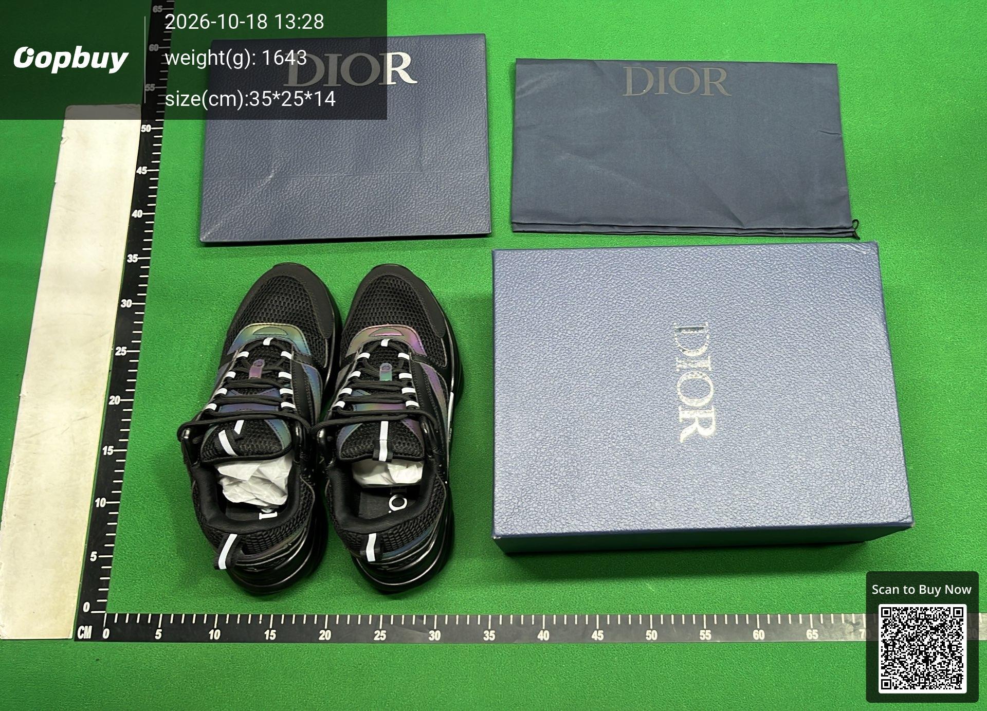 Foto QC 7 de Dior B22 Technical Mesh and Leather Black Iridescent