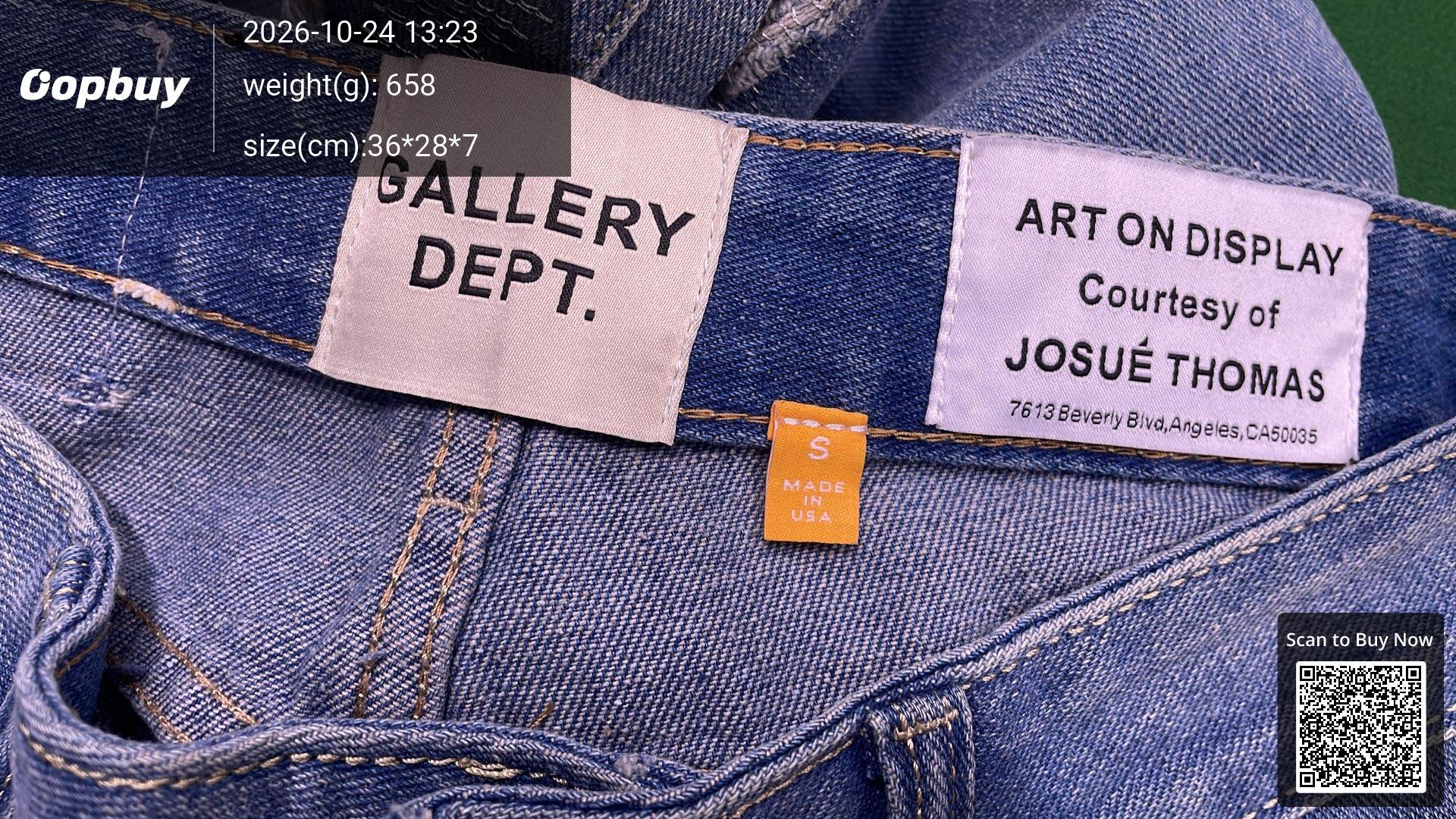 Foto QC 5 de Acne Studios 2023 Jeans Super Baggy Torn Scribble Mid Blue