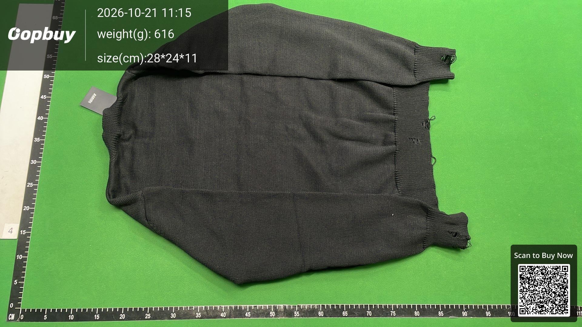 Foto QC 7 de Amiri Logo Jacquard Crewneck Sweater Black