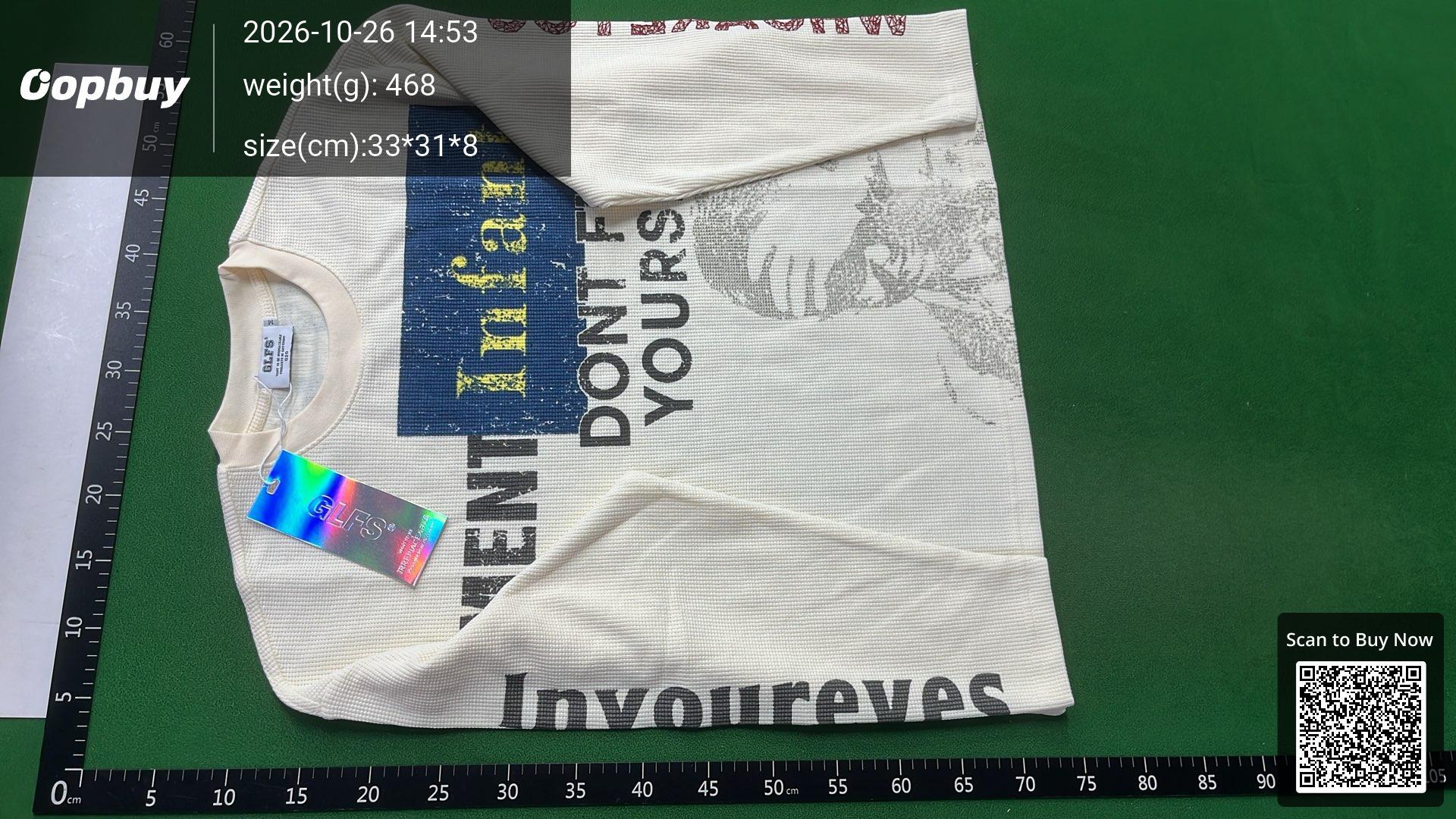 Foto QC 6 de GLFS Infant Don't Fuc Yourself Waffle Long Sleeve T-shirt Cream