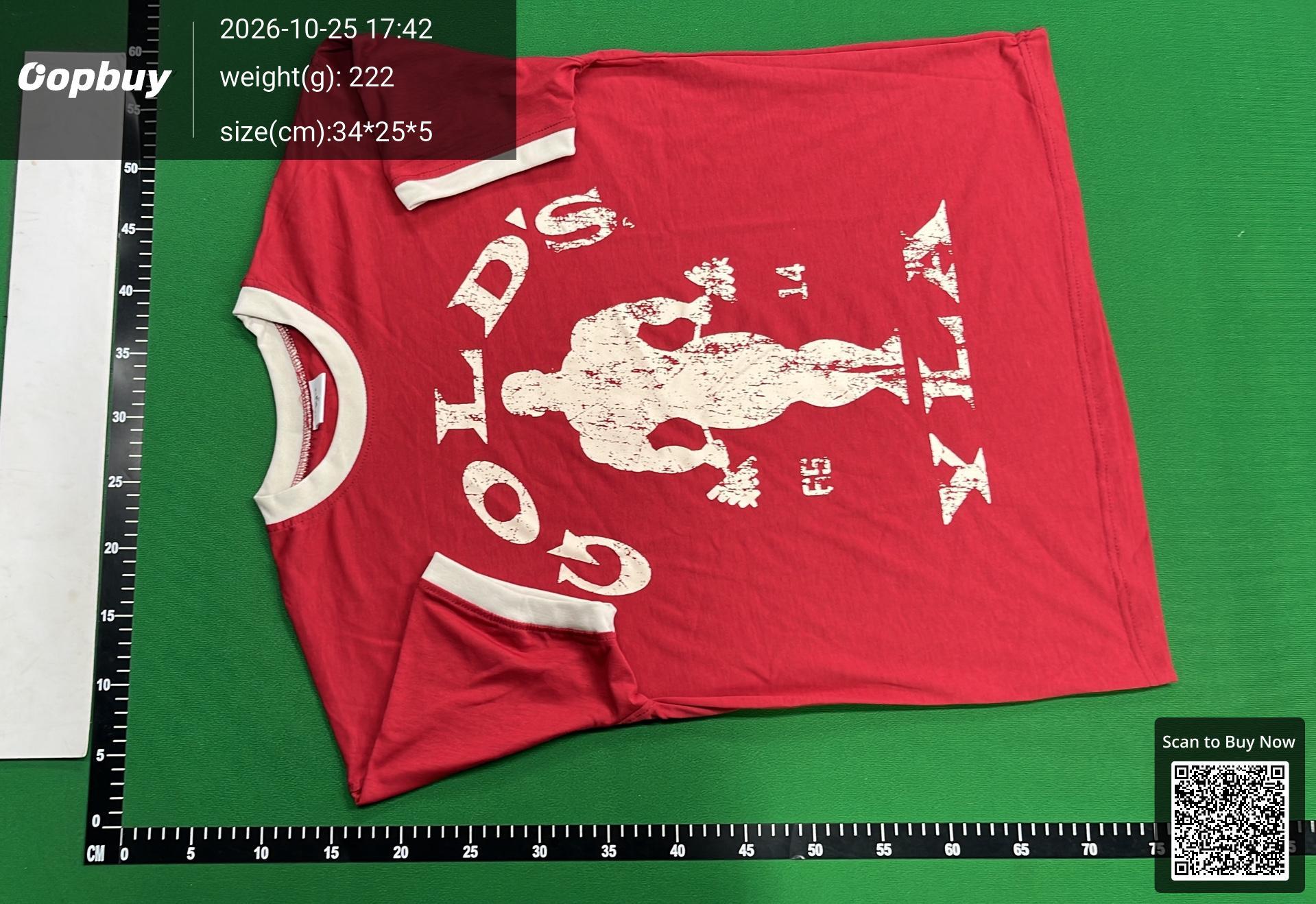 Foto QC 6 de YoungLA Gold's Gym T-shirt Joe Gold Graphic Burgundy