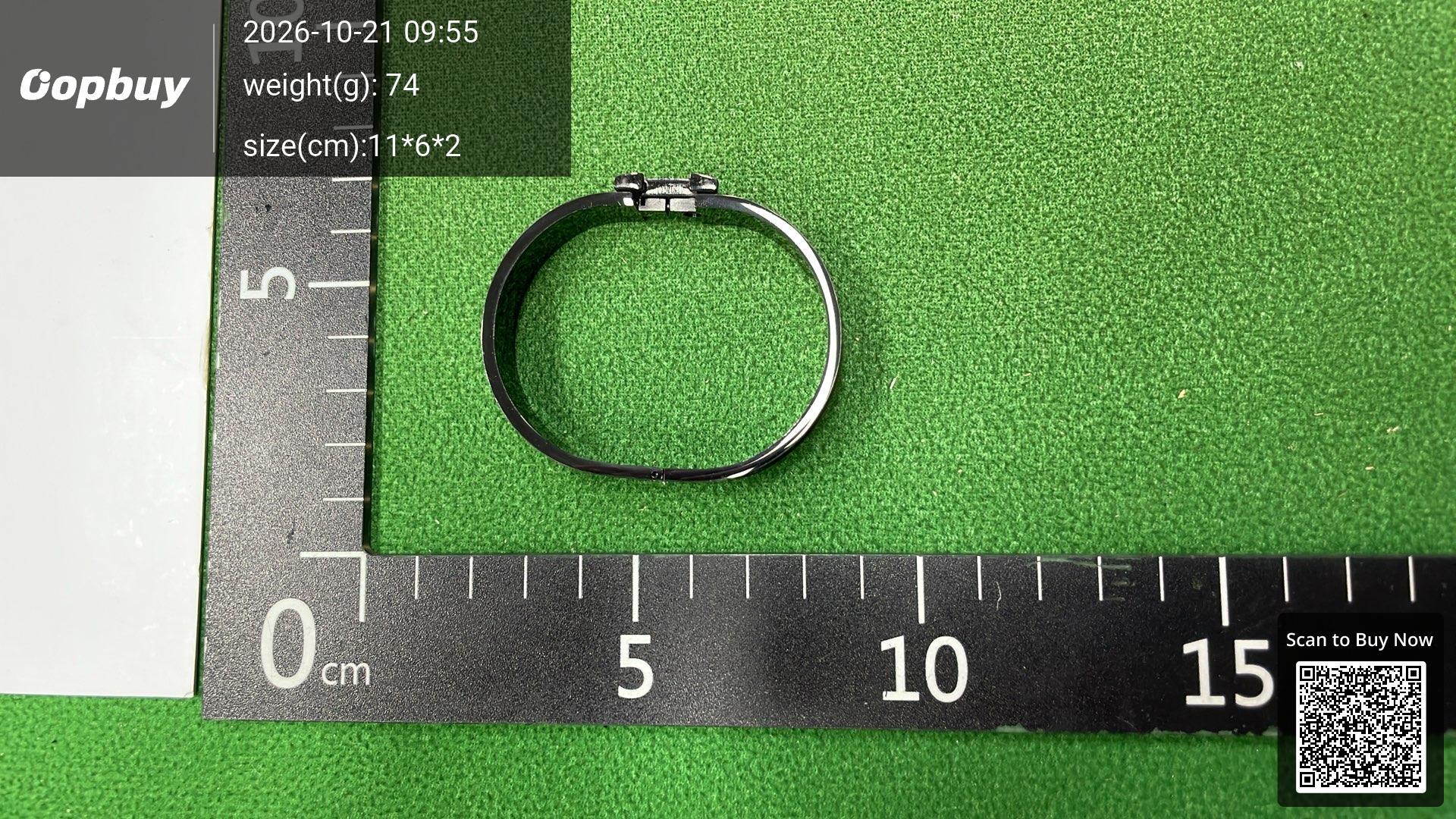 Foto QC 1 de Hermes Click H Bracelet Metal Enamel Black