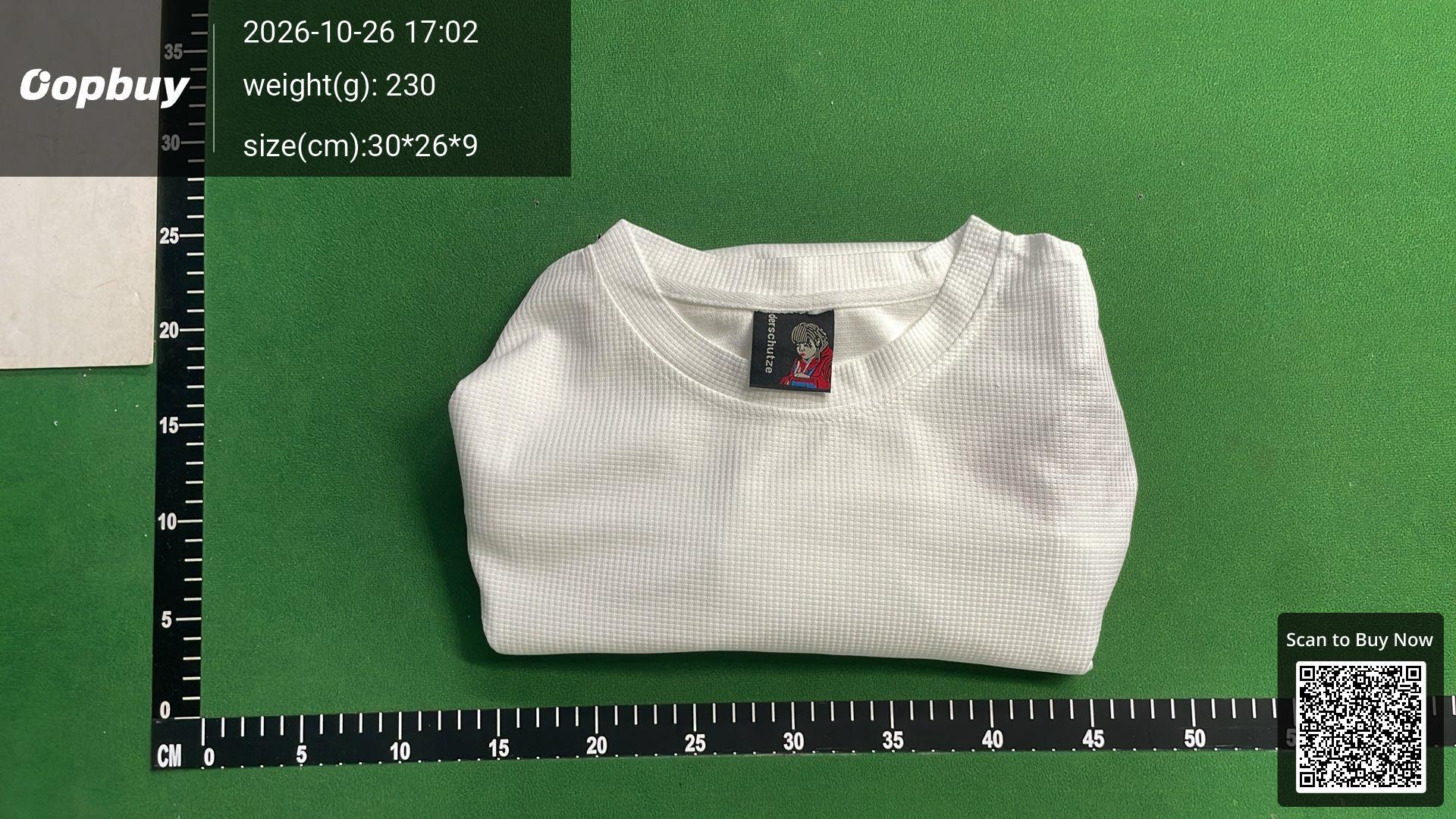 Foto QC 4 de Derschutze Blossom T-shirt Waffle Long Sleeve White