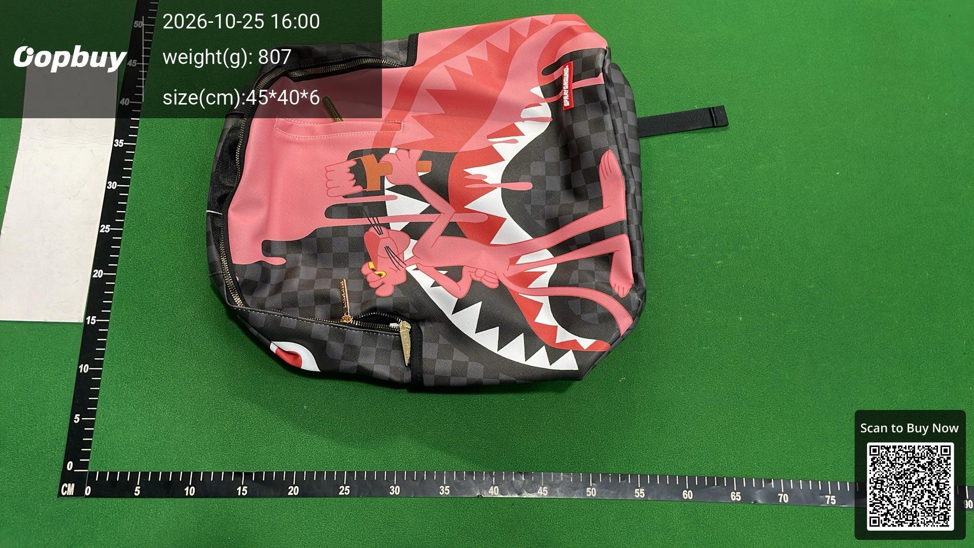 Foto QC 7 de Sprayground x Pink Panther On The Run Backpack Pink Checkerboard