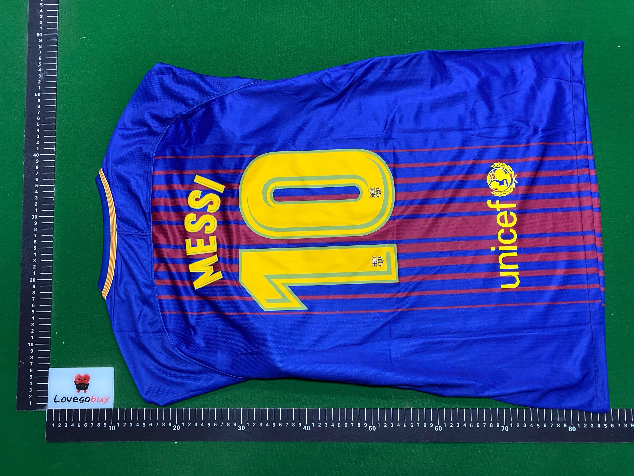 Foto QC 1 de Nike x FC Barcelona Retro 2020/21 Away Messi #10 Jersey Black Gold